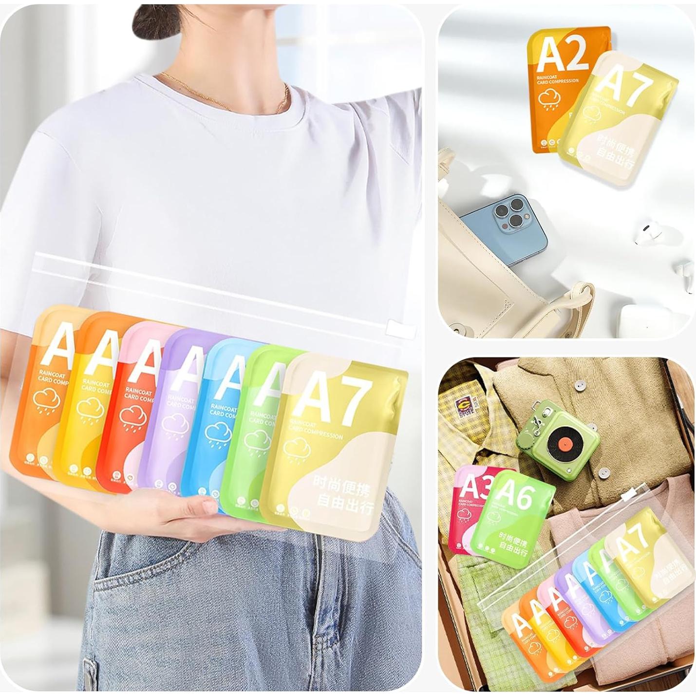 Ponchos de Lluvia Desechables 7 Piezas Unisex Impermeables