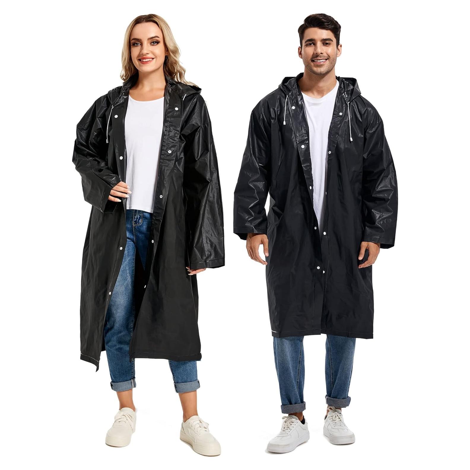 Ponchos de Lluvia Reutilizables HOOMBOOM 2 Paquetes Impermeables