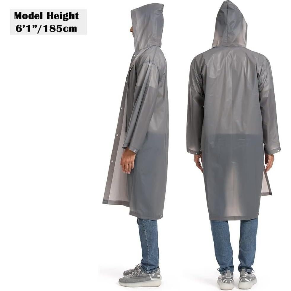 Ponchos de Lluvia Reutilizables Opret 2 Pcs EVA Unisex