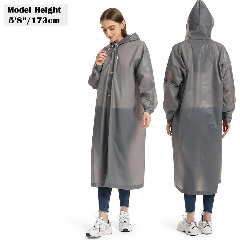 Ponchos de Lluvia Reutilizables Opret 2 Pcs EVA Unisex