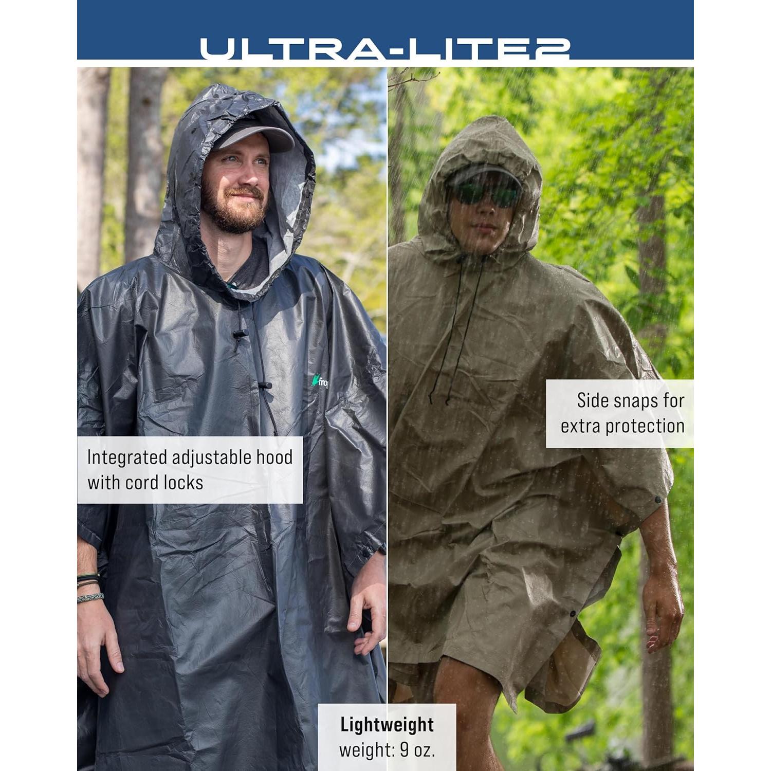 Poncho de Lluvia Impermeable FROGG TOGGS Ultra-Lite2 Caqui