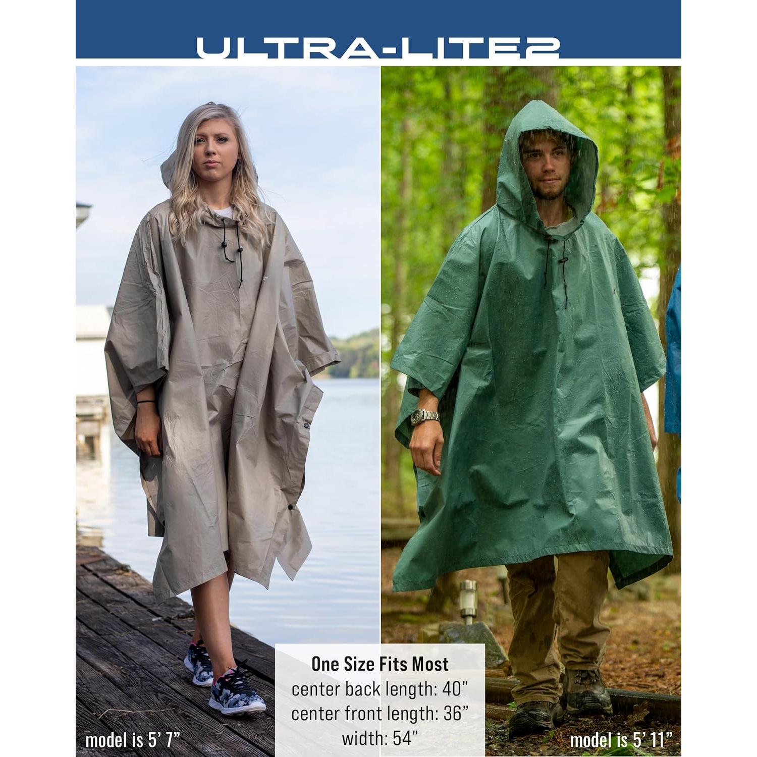 Poncho de Lluvia Impermeable FROGG TOGGS Ultra-Lite2 Caqui