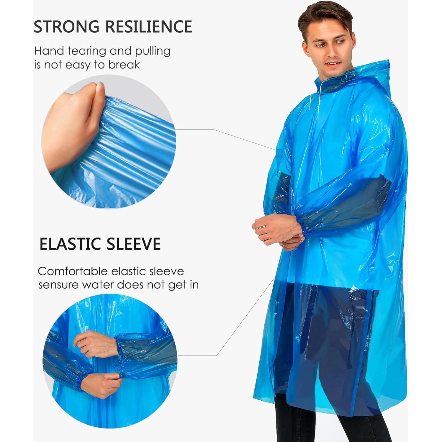 Ponchos de Lluvia Desechables Airpler - 6 Unidades Transparentes