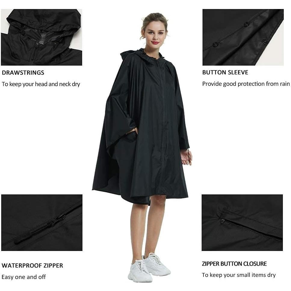 Poncho de Lluvia Impermeable Unisex Salamra con Capucha