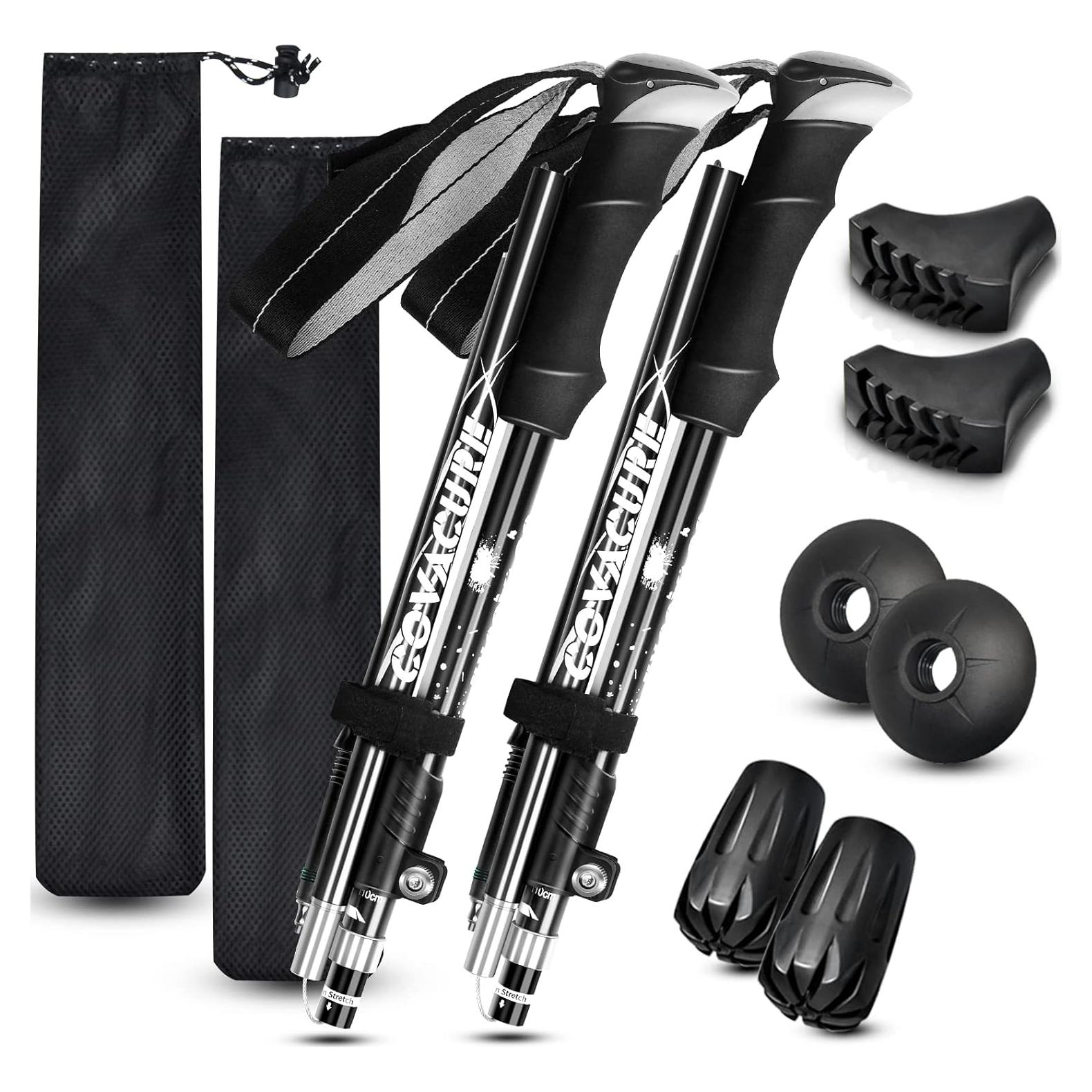 Bastones de Senderismo Covacure Plegables Aluminio 7075 100-120cm