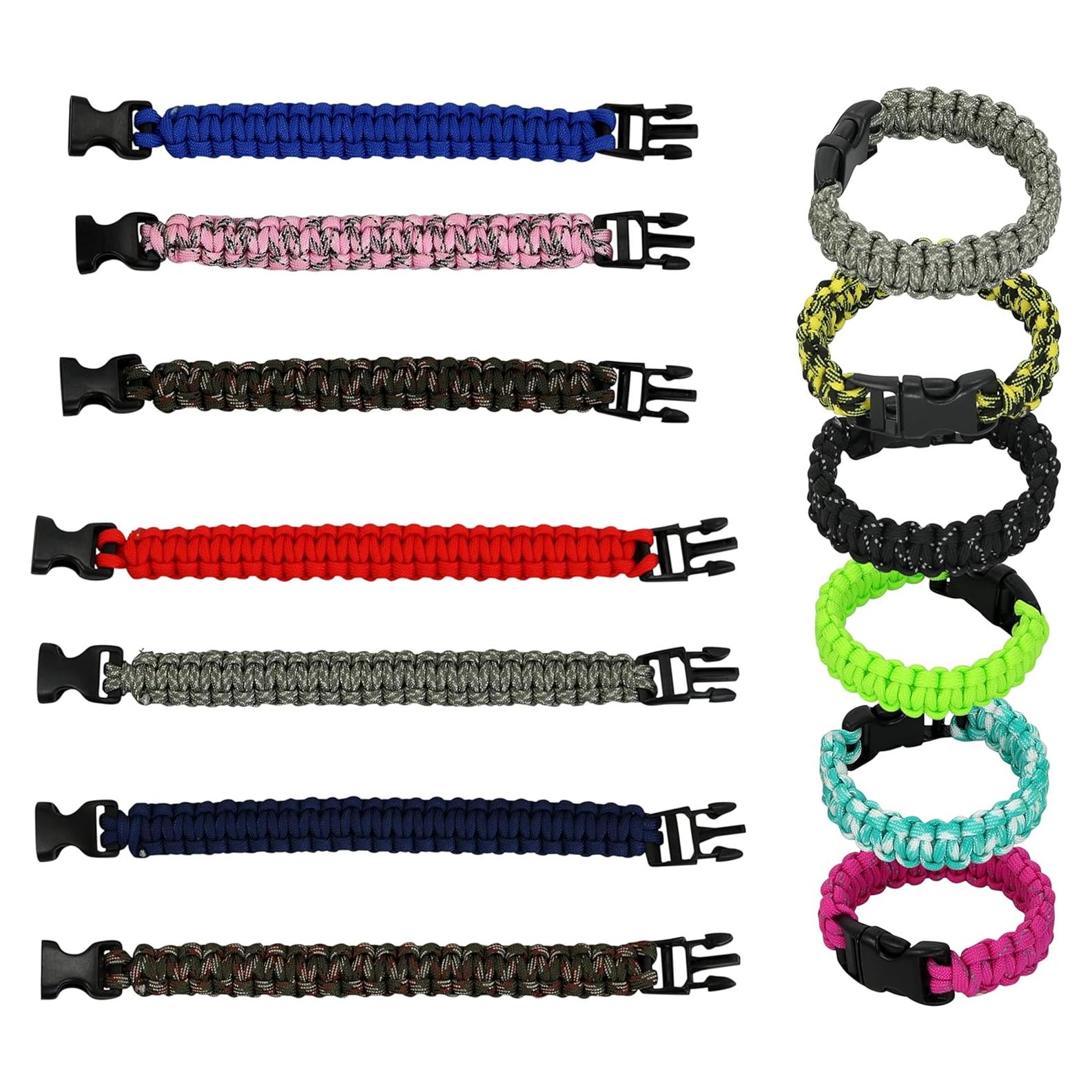 Pulseras de Supervivencia Paracord Iconikal 12-Pack 20-22 cm