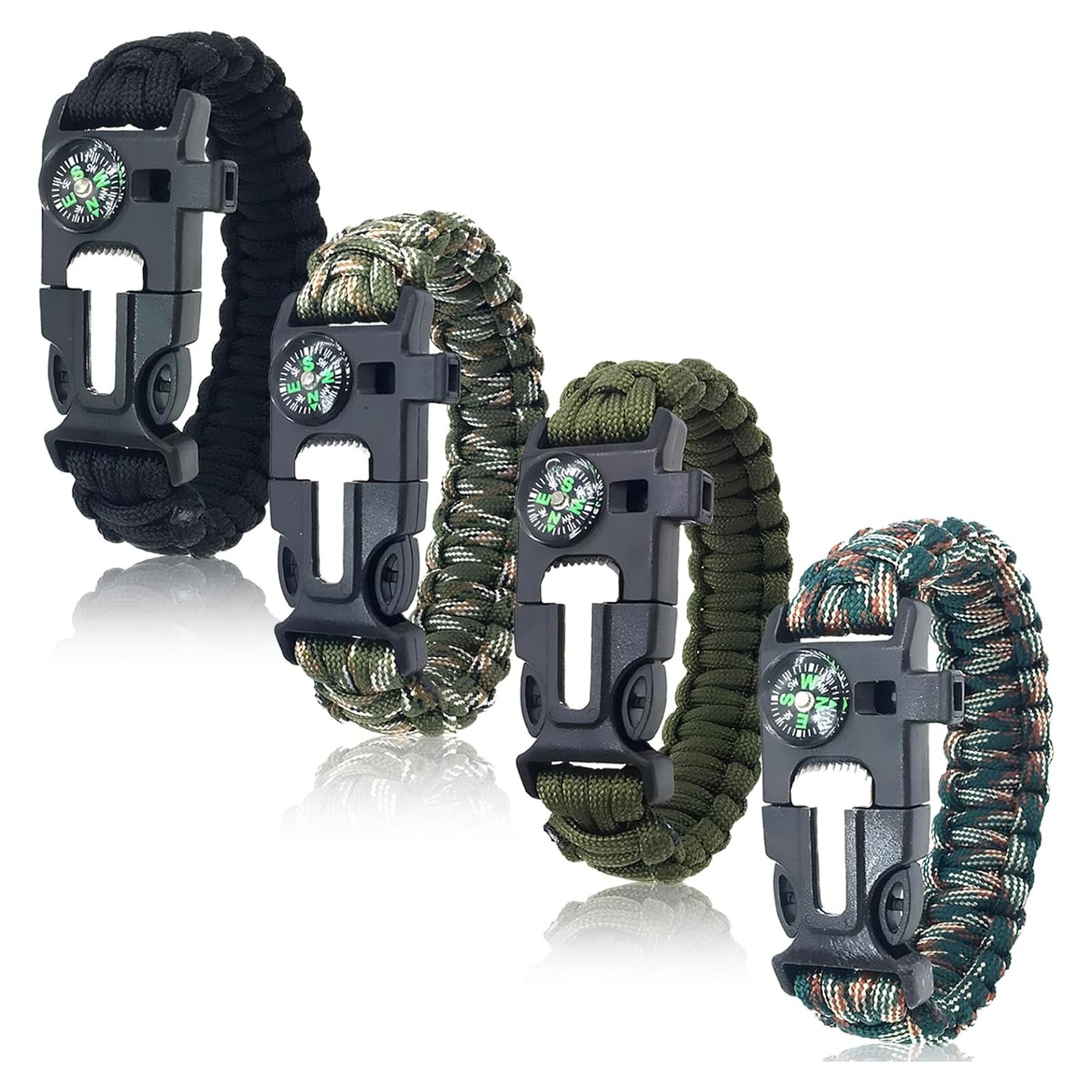 Kit de Supervivencia 5 en 1 BOSOIRSOU - 4 Pulseras Paracord