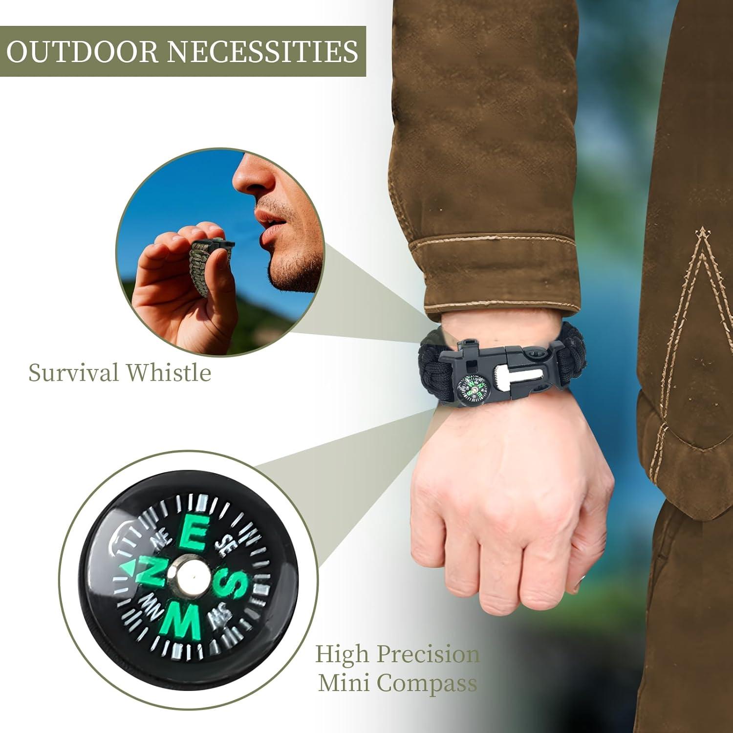 Kit de Supervivencia 5 en 1 BOSOIRSOU - 4 Pulseras Paracord