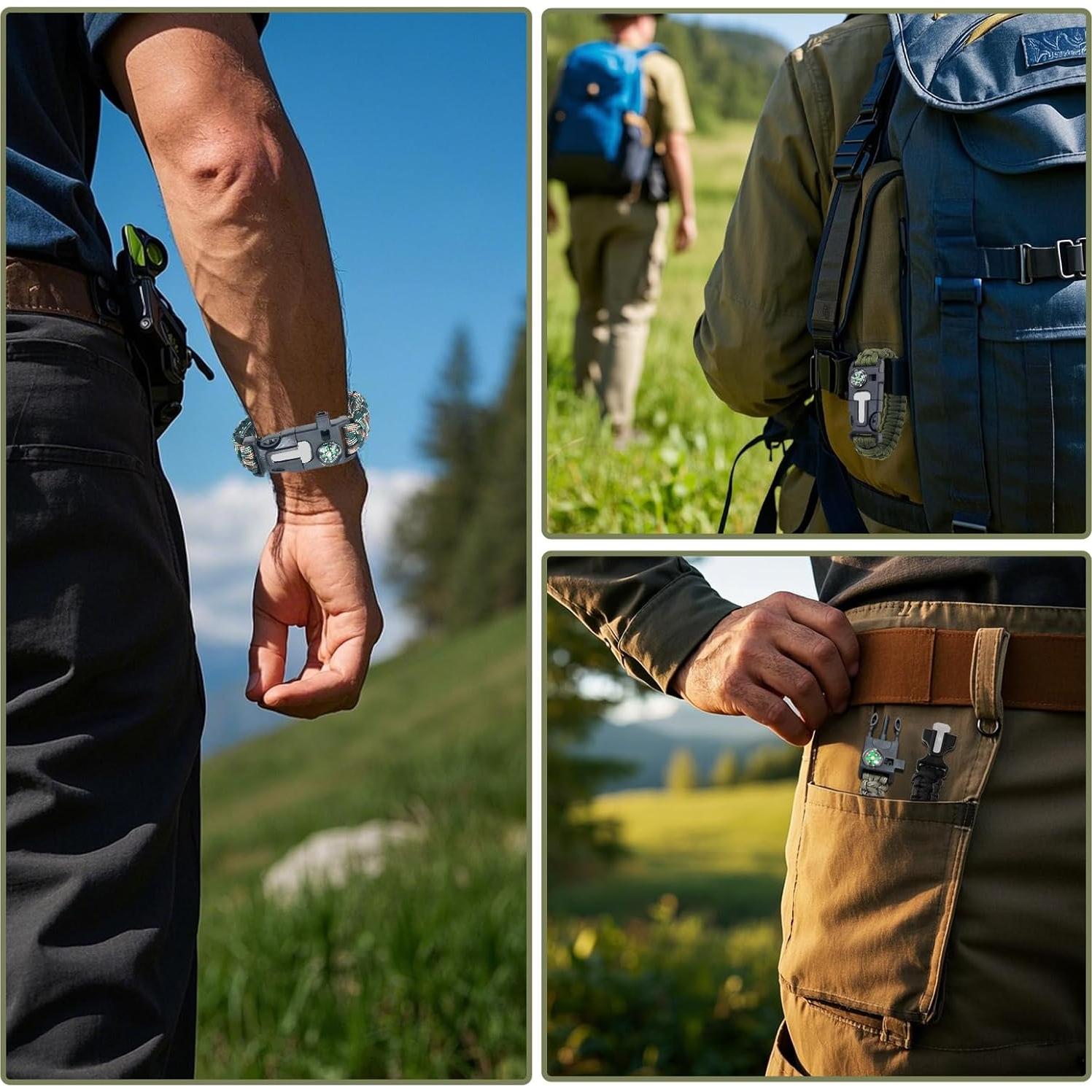 Kit de Supervivencia 5 en 1 BOSOIRSOU - 4 Pulseras Paracord