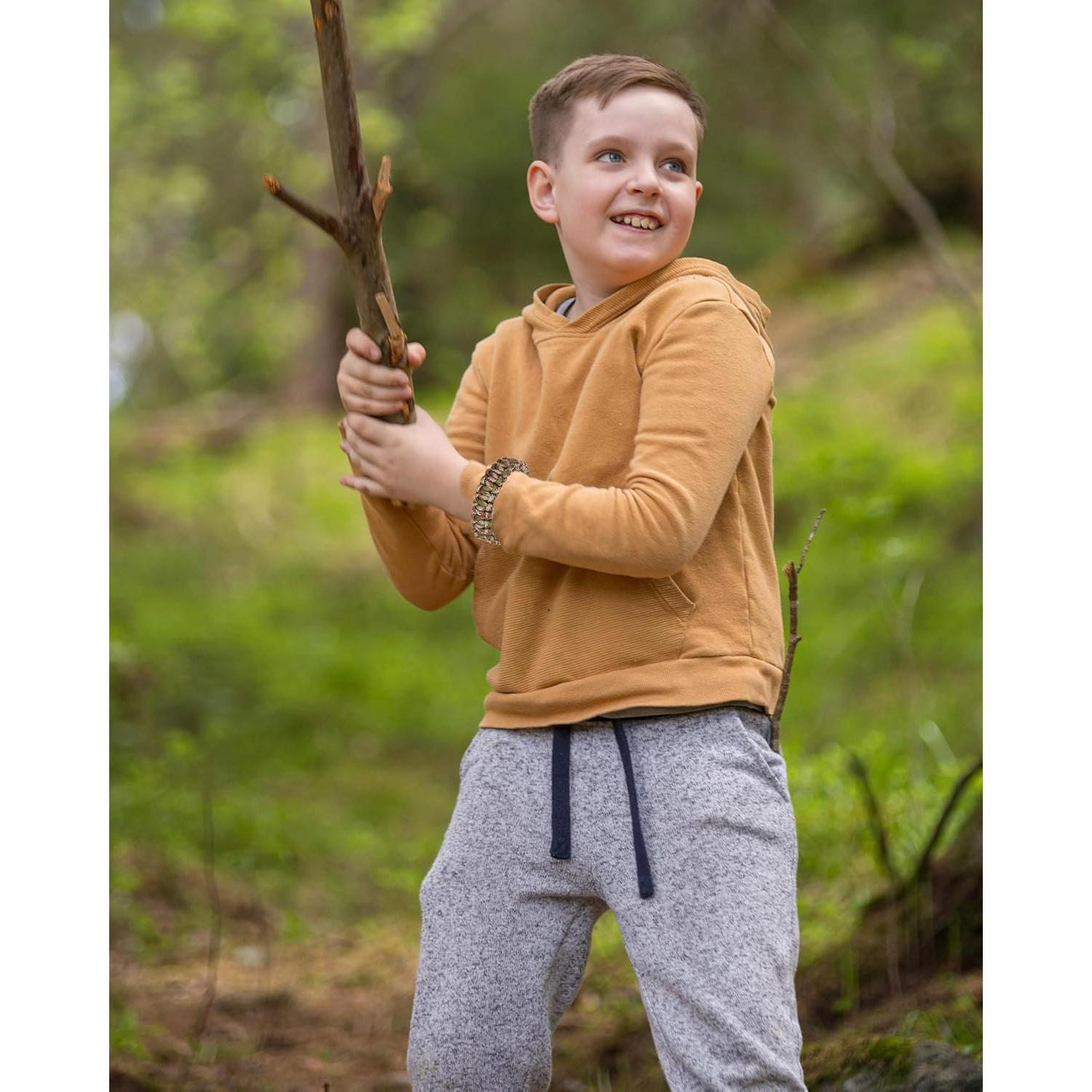 15 Pulseras Paracord de Supervivencia para Niños y Hombres