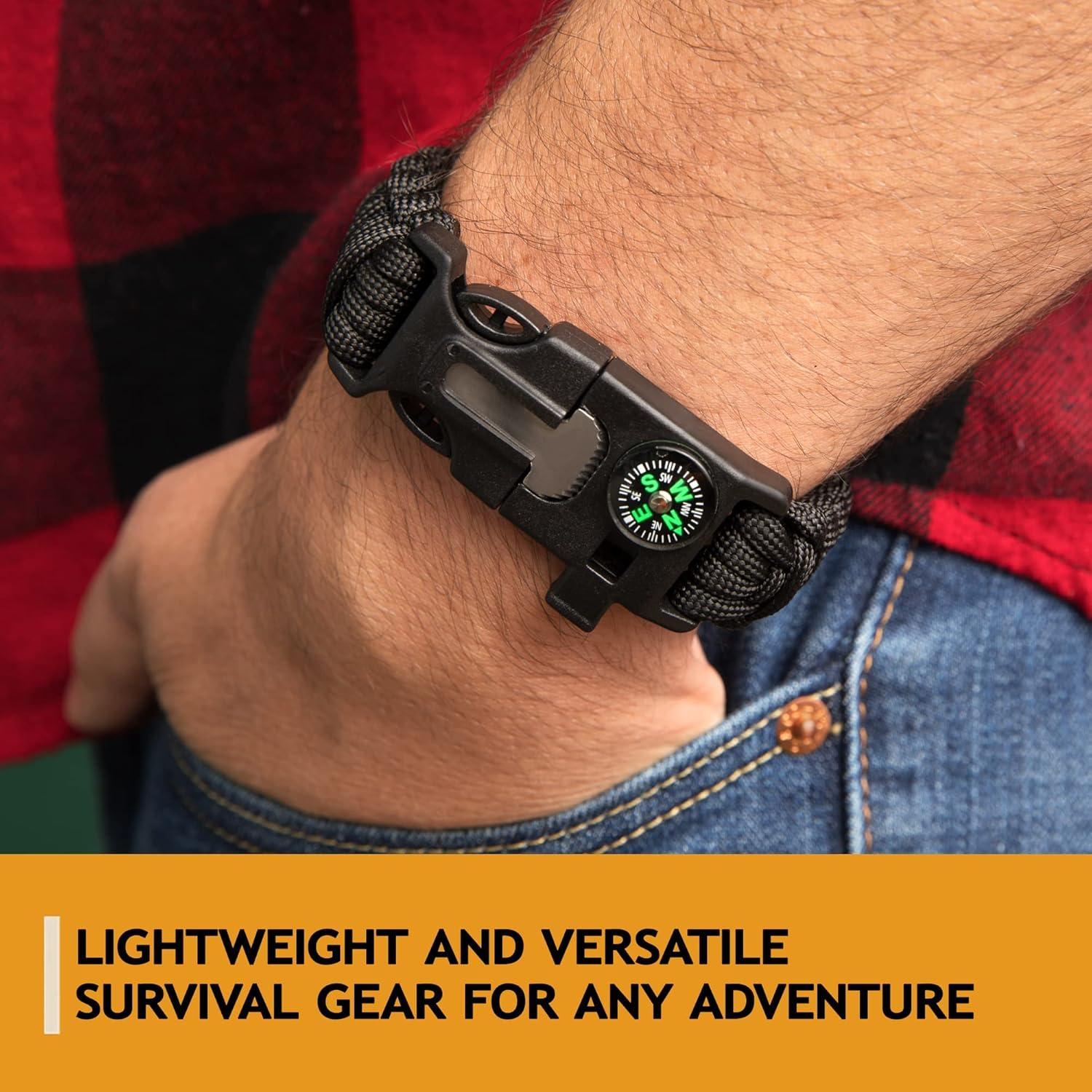 Pulsera Multiusos Bushcraft Survival 5 en 1 para Camping