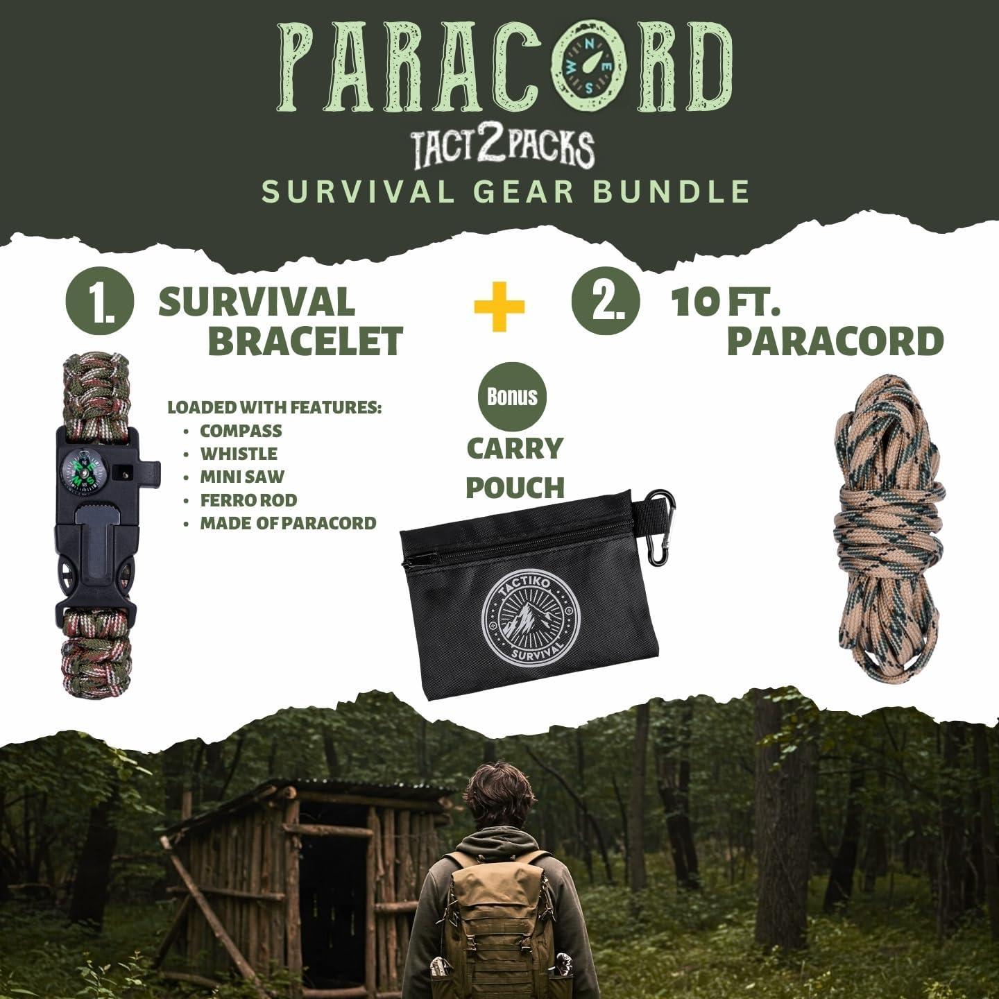 Pulsera de Supervivencia Tactiko con Paracord y Herramientas