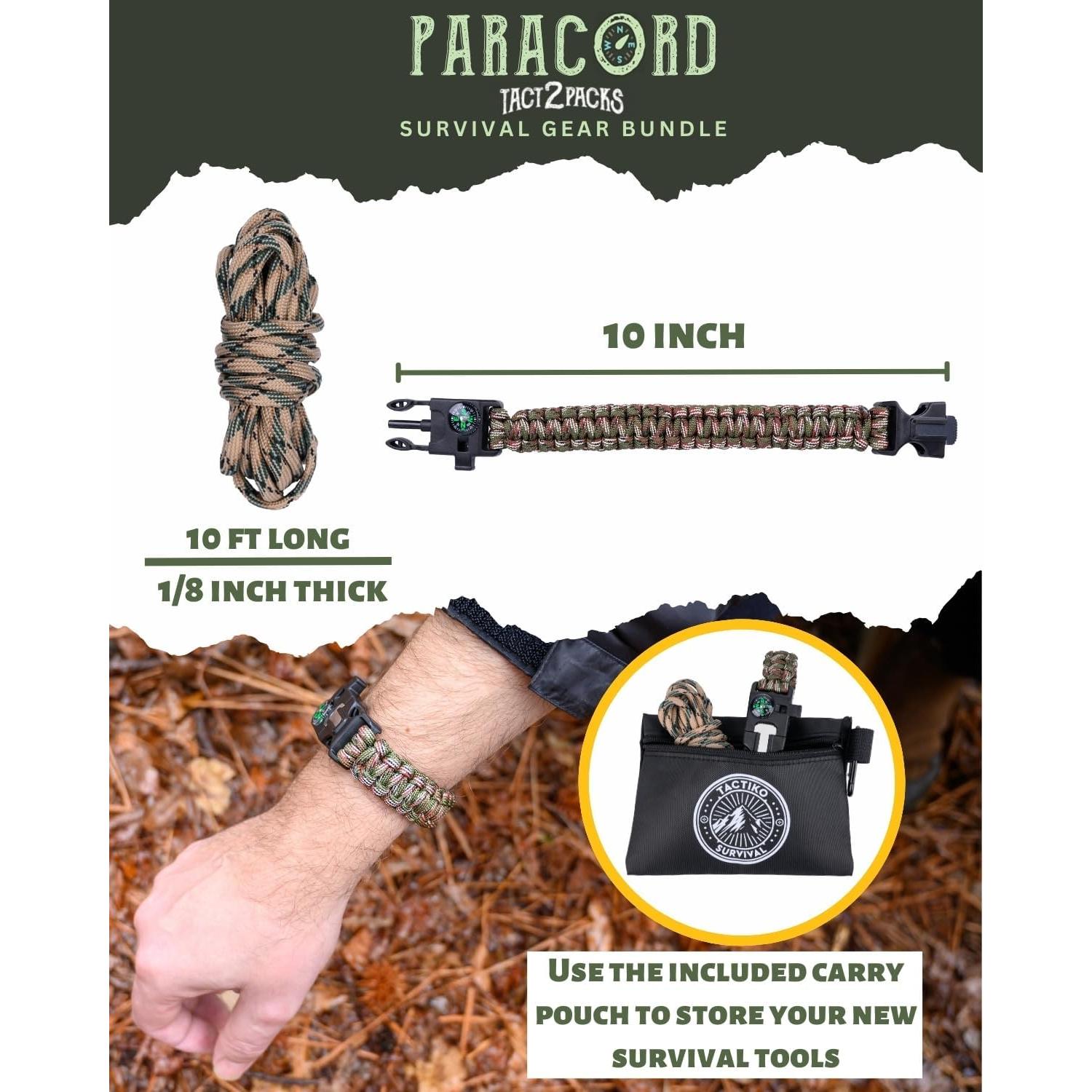 Pulsera de Supervivencia Tactiko con Paracord y Herramientas