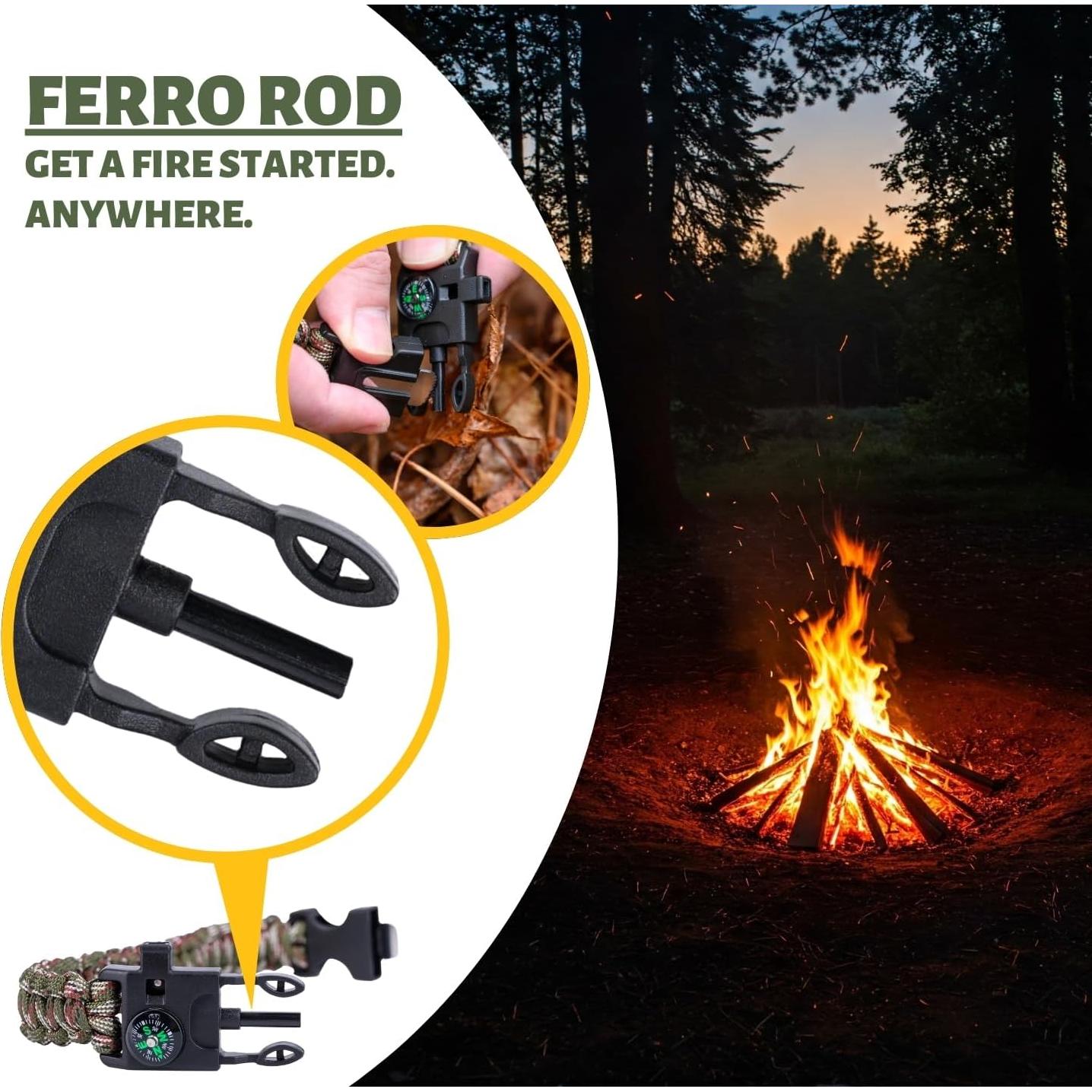 Pulsera de Supervivencia Tactiko con Paracord y Herramientas