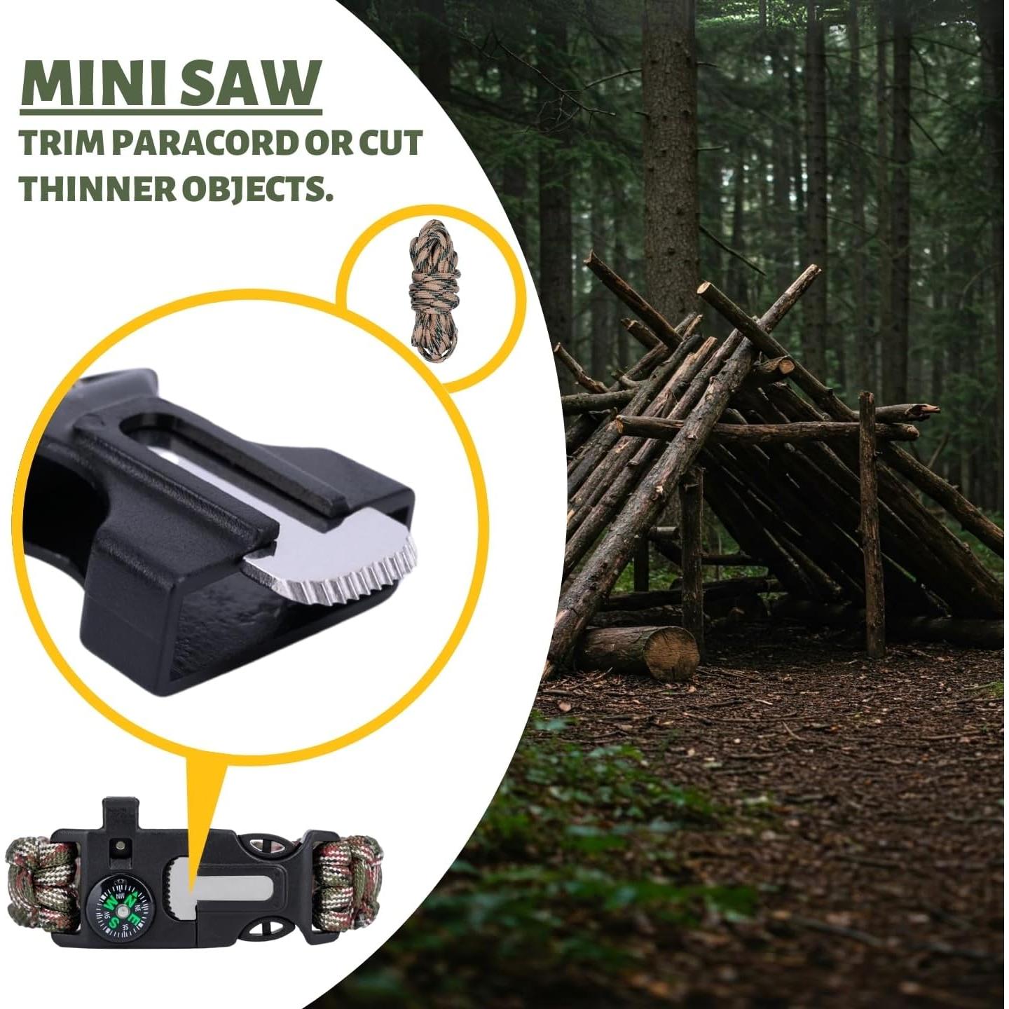 Pulsera de Supervivencia Tactiko con Paracord y Herramientas