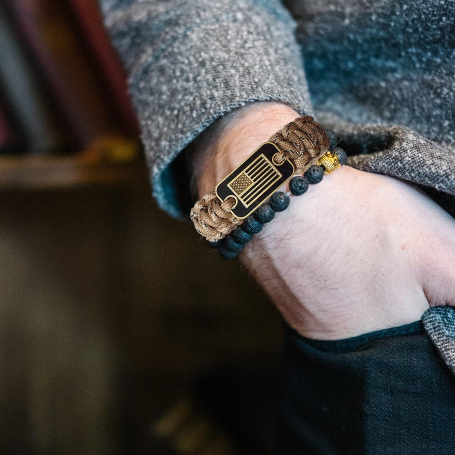 Pulsera Táctica de Supervivencia VAYOBOO Camuflaje Verde L