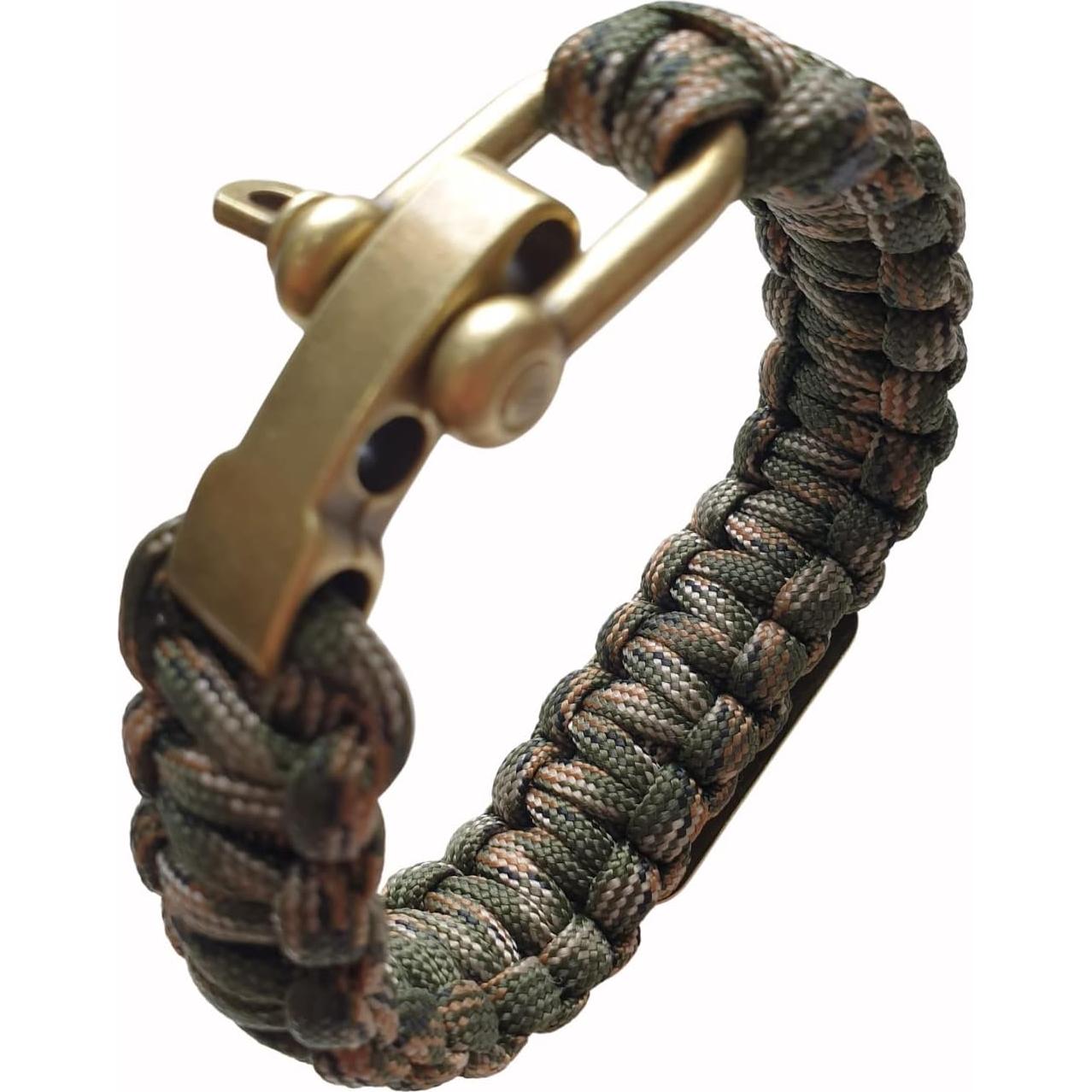 Pulsera Táctica de Supervivencia VAYOBOO Camuflaje Verde L