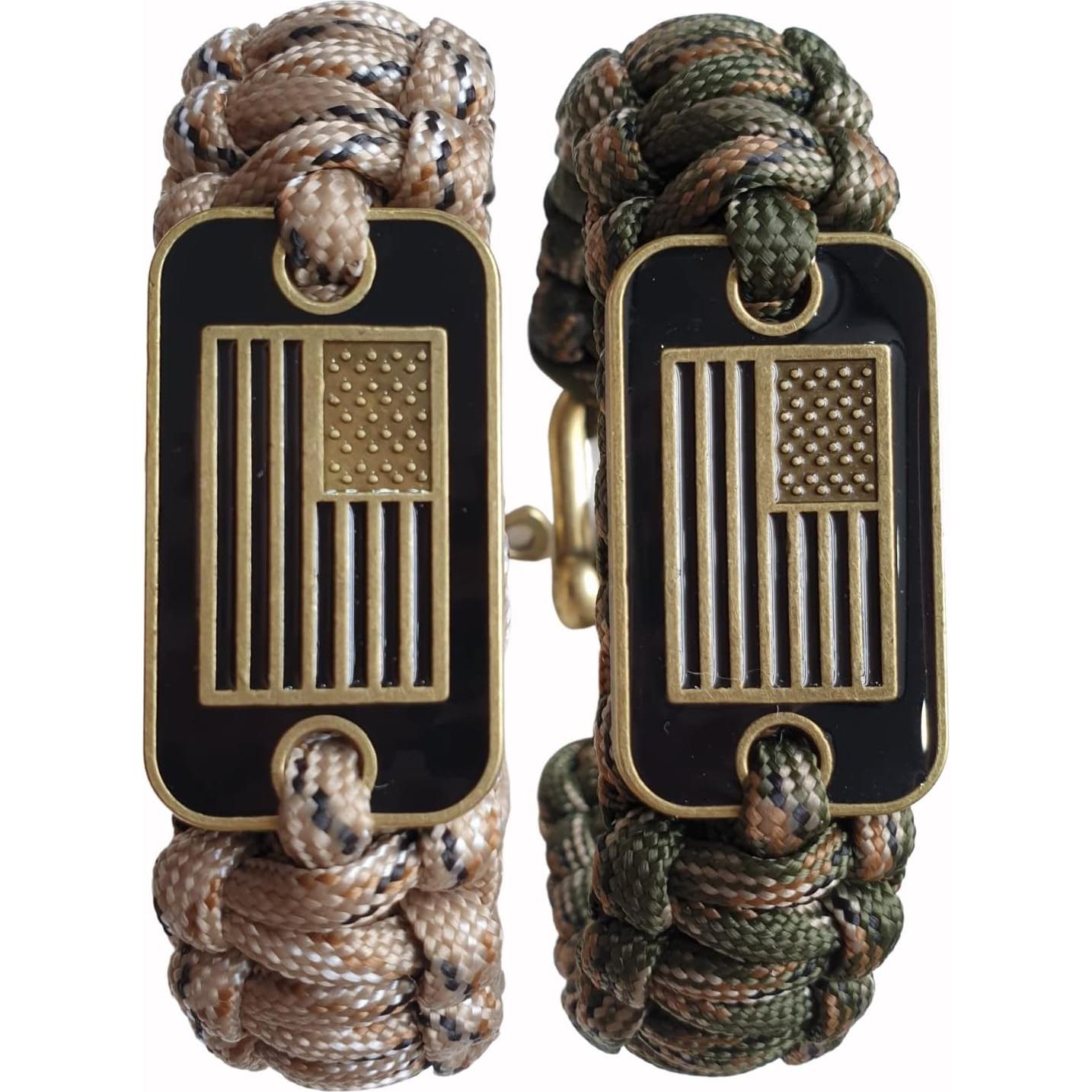 Pulsera Táctica de Supervivencia VAYOBOO Camuflaje Verde L