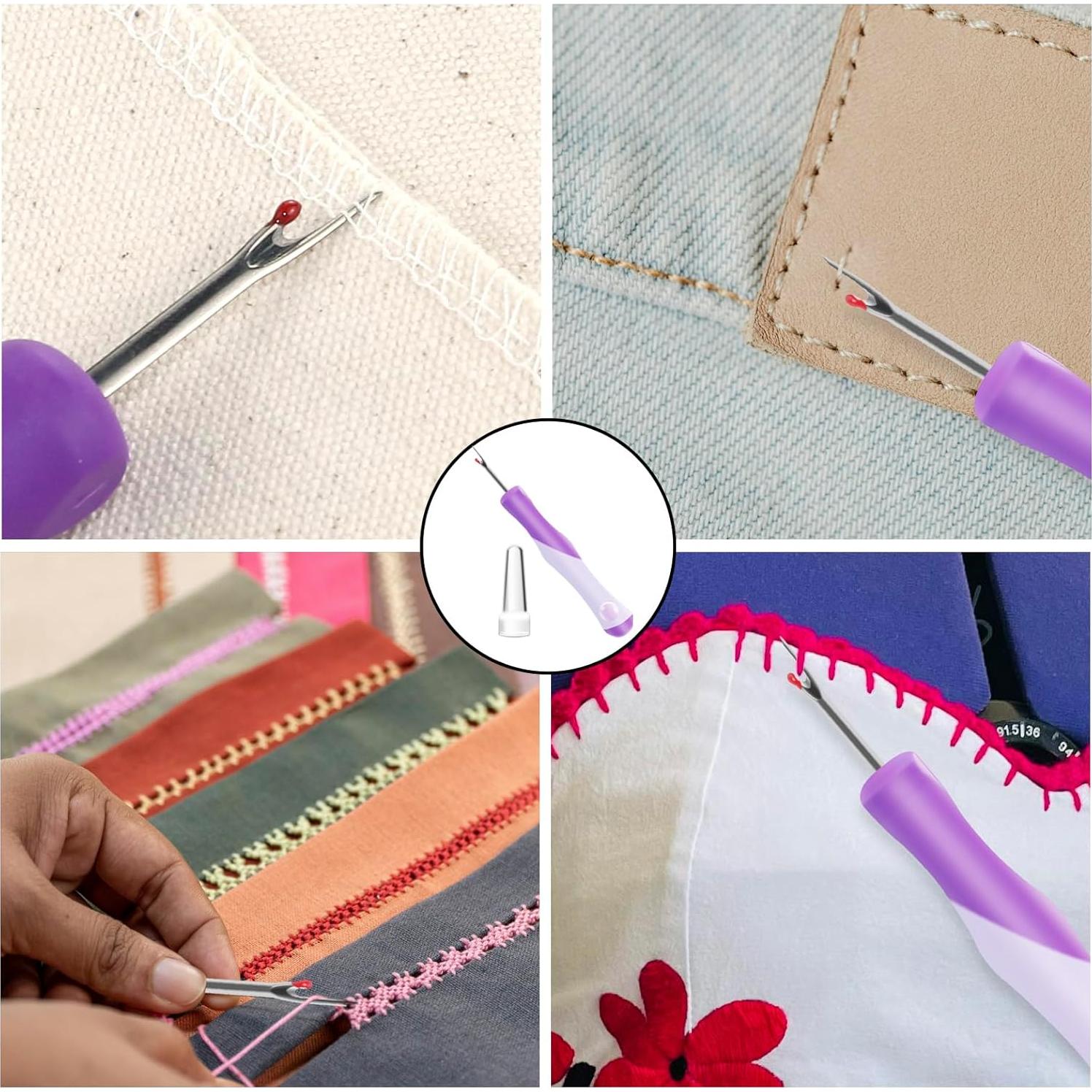 Desgarradores de Costura Aecsze 2 Pcs 13.2 cm Morado Verde