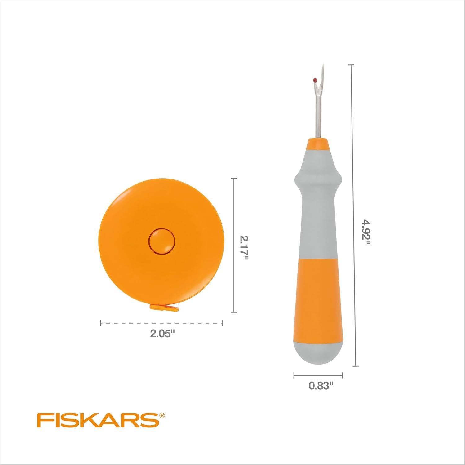 Juego de Desbarbador y Cinta Métrica Fiskars 1.5m