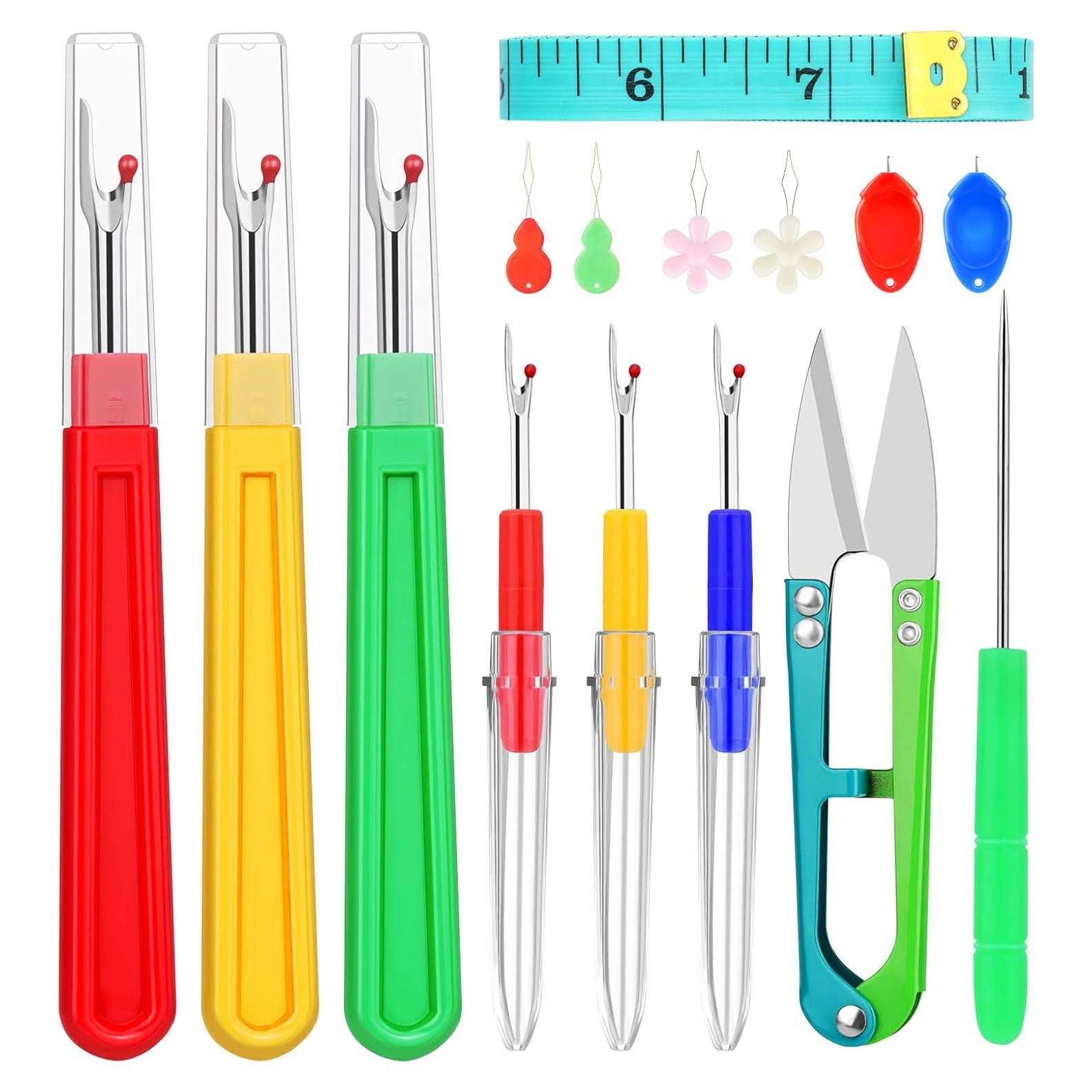 Kit de Desgarradores de Costuras ZMAAGG - 6 Piezas con Tijeras y Cinta Métrica