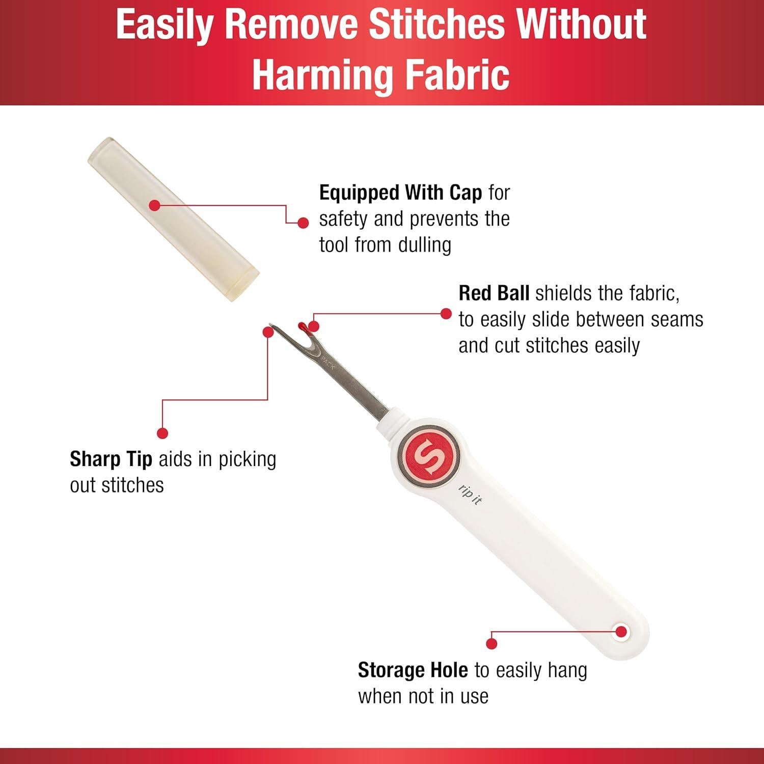 Agarrador de Costura SINGER Comfort Grip Rosa y Blanco