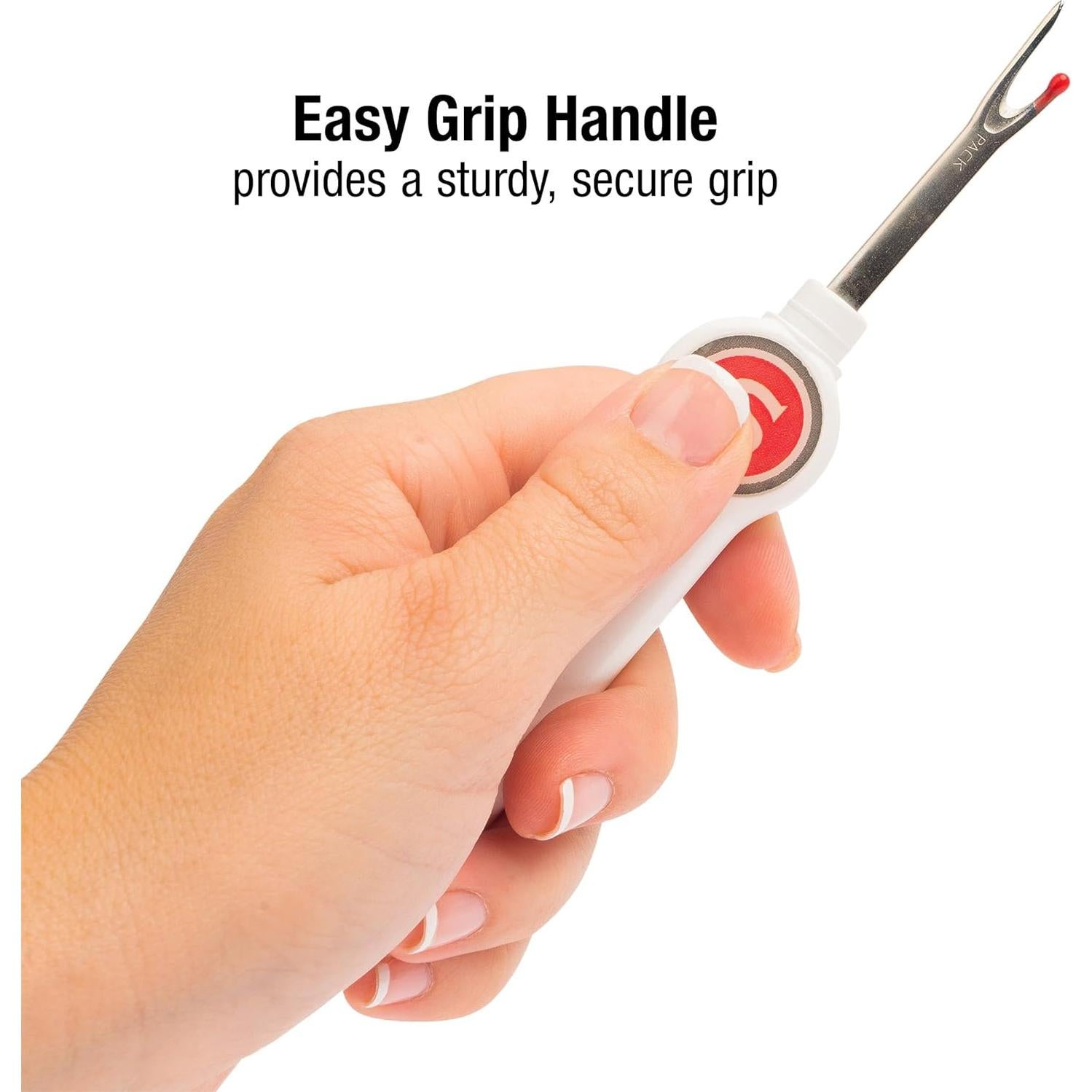 Agarrador de Costura SINGER Comfort Grip Rosa y Blanco