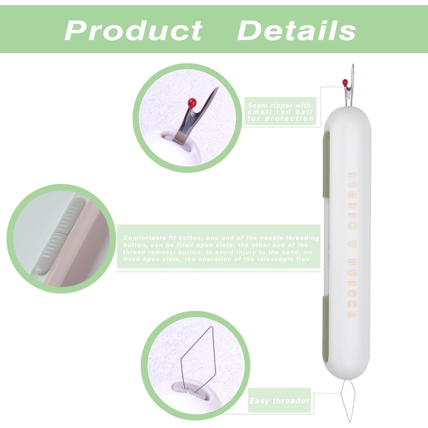 Desgarradores de Costura 2-en-1 Meggy - Enhebrador y Removedor