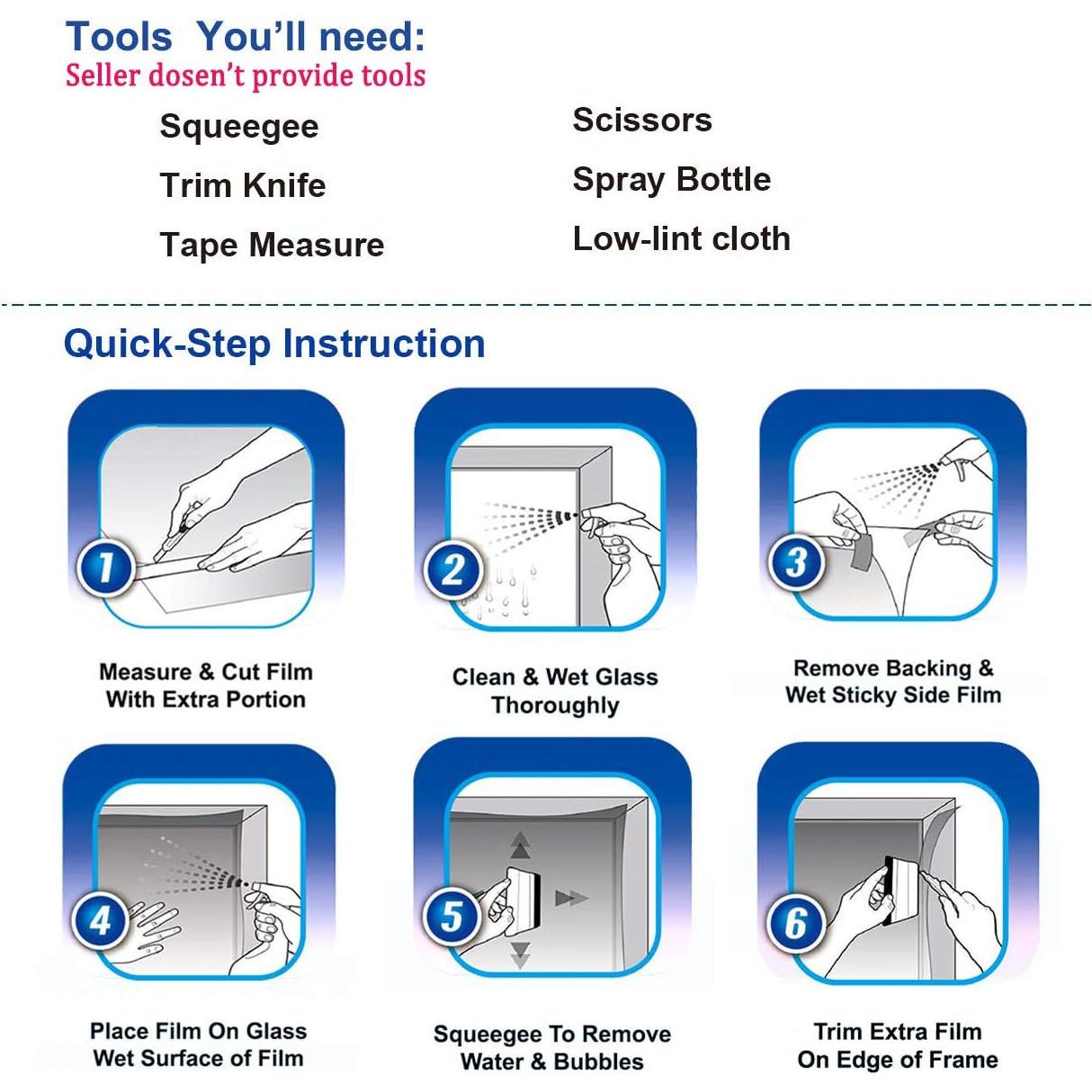 Película Reflectante de Ventana Kinsolar 1.37m² Anti UV