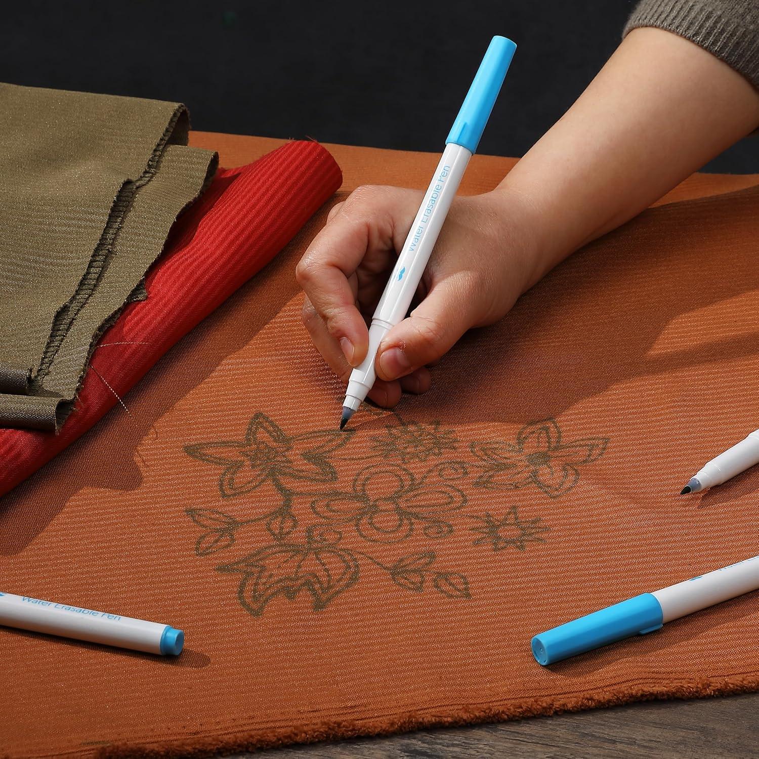 Marcadores de Tela Borrables Mr. Pen - 5 Paquetes Azul