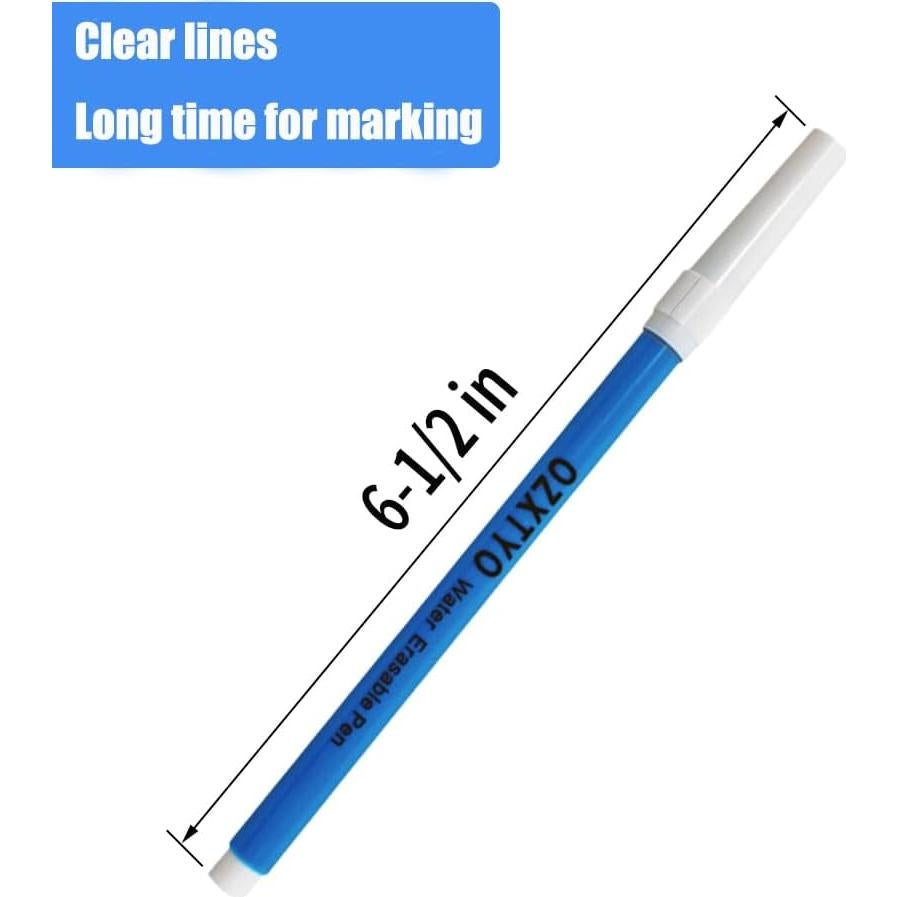 Marcadores de tela lavables OZXTYO, paquete de 5, azul