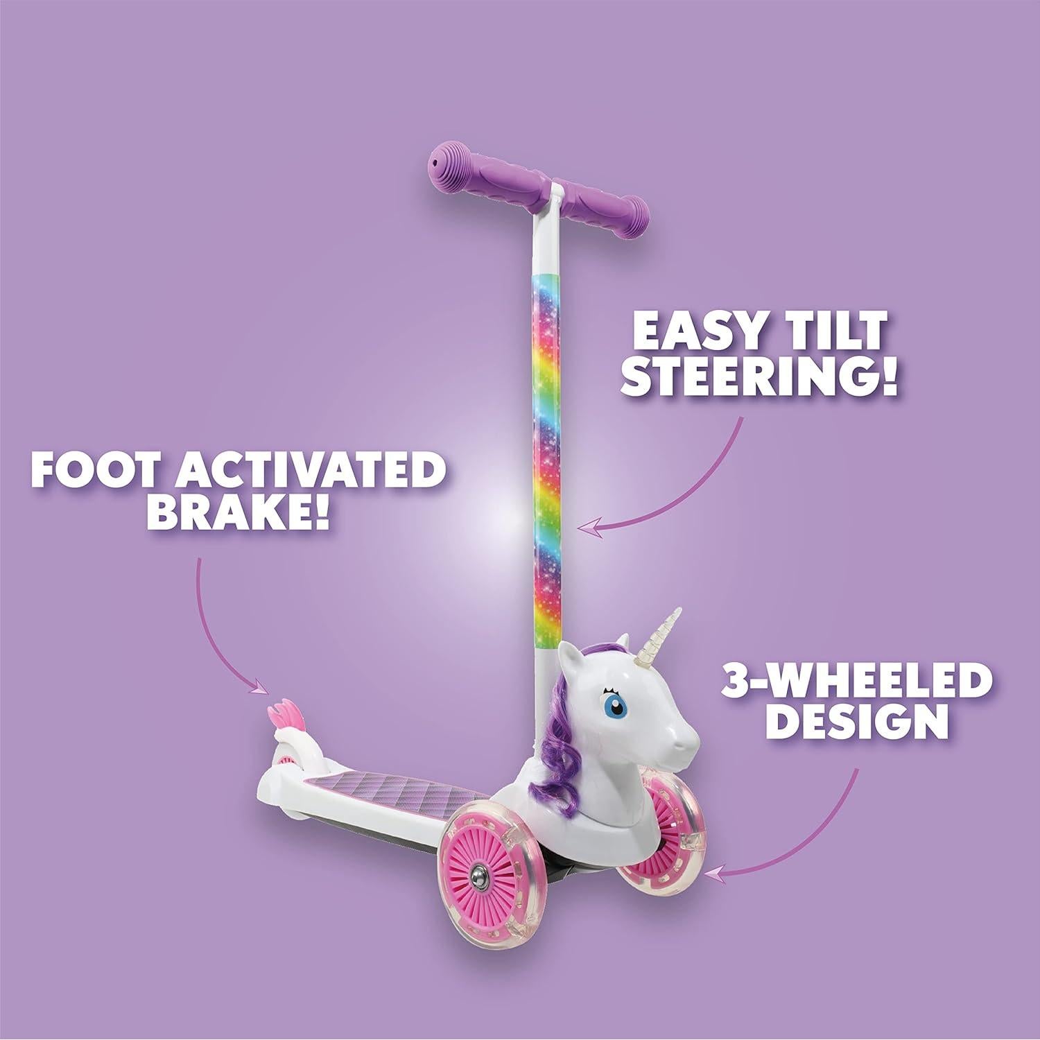 Scooter Infantil Voyager Unicornio 3 Ruedas Autobalanceado