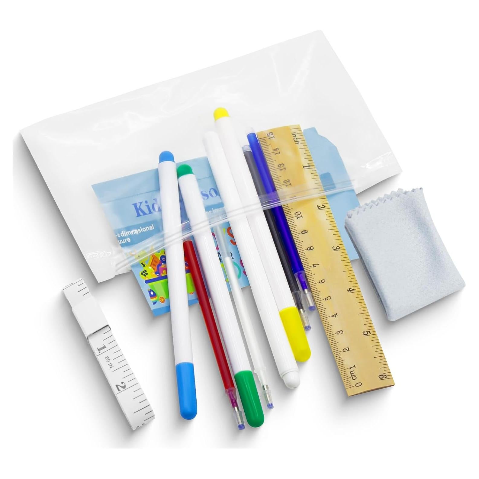 Juego de 12 Marcadores de Tela HOPKASE - Borrables y Lavables