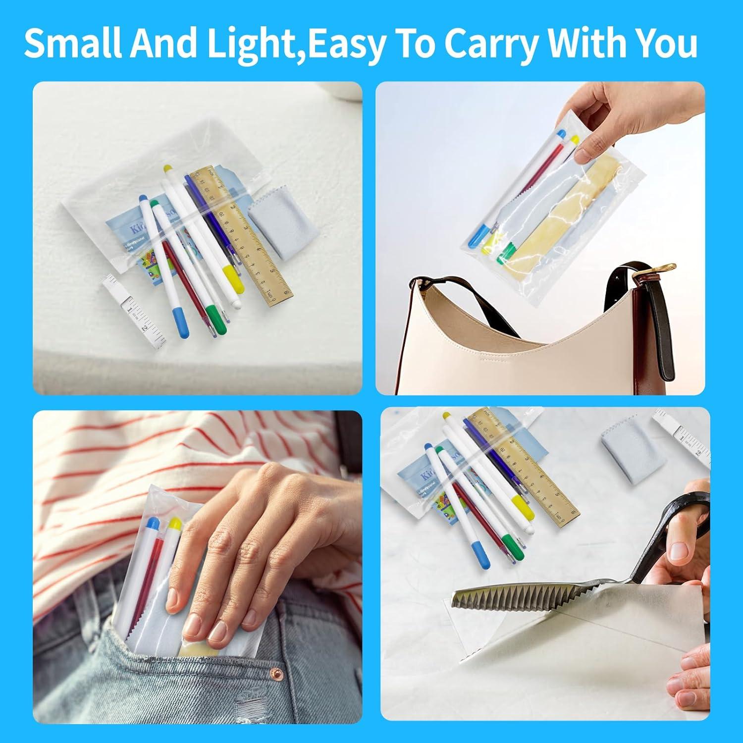 Juego de 12 Marcadores de Tela HOPKASE - Borrables y Lavables