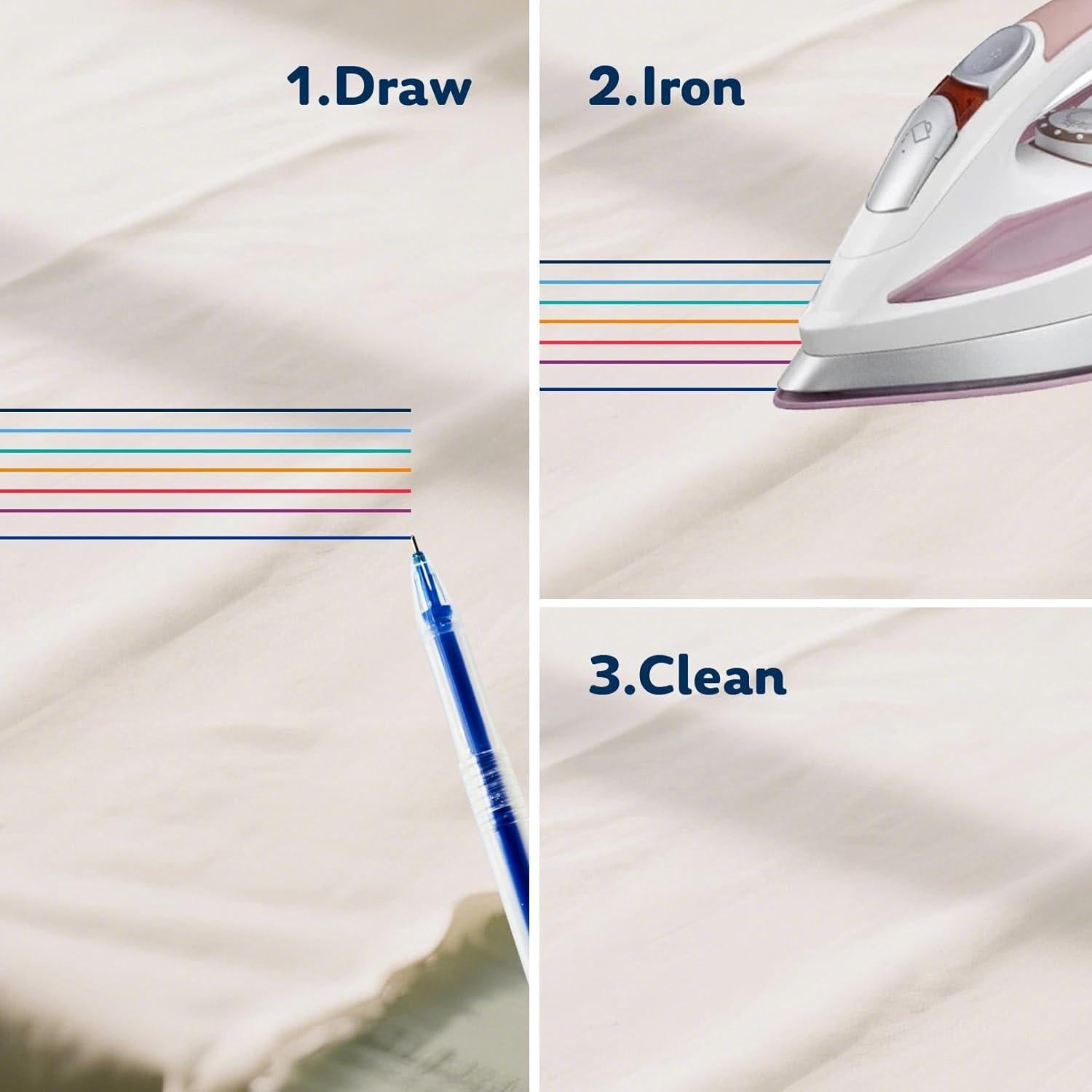 Bolígrafos Borrables por Calor Jauisus 7 Pcs con 35 Recargas