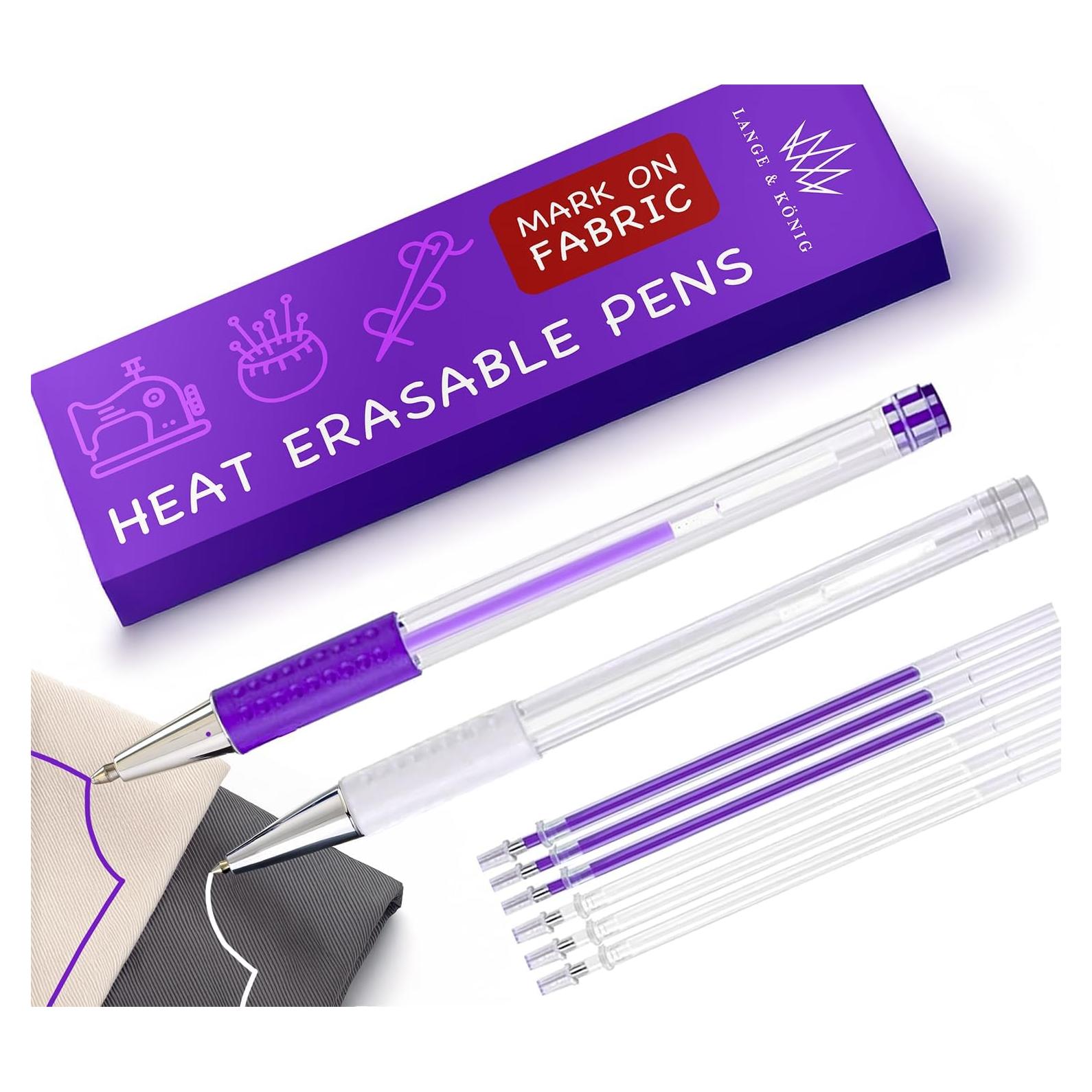 Marcadores Borrables por Calor Lange & König para Tela - 3 Recargas