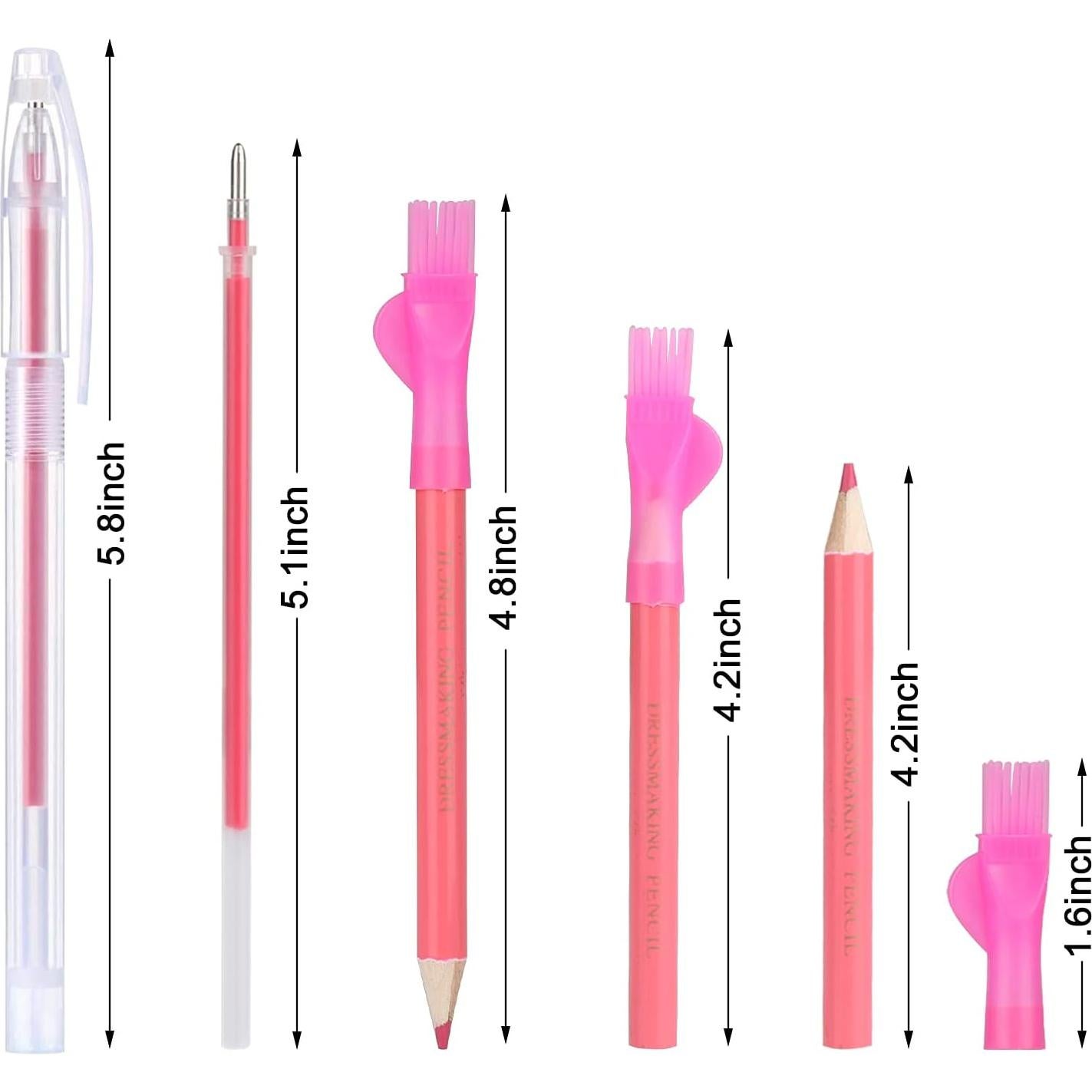 Kit de Costura CampTek - 10 Tizas, 4 Bolígrafos Borrables, 3 Lápices