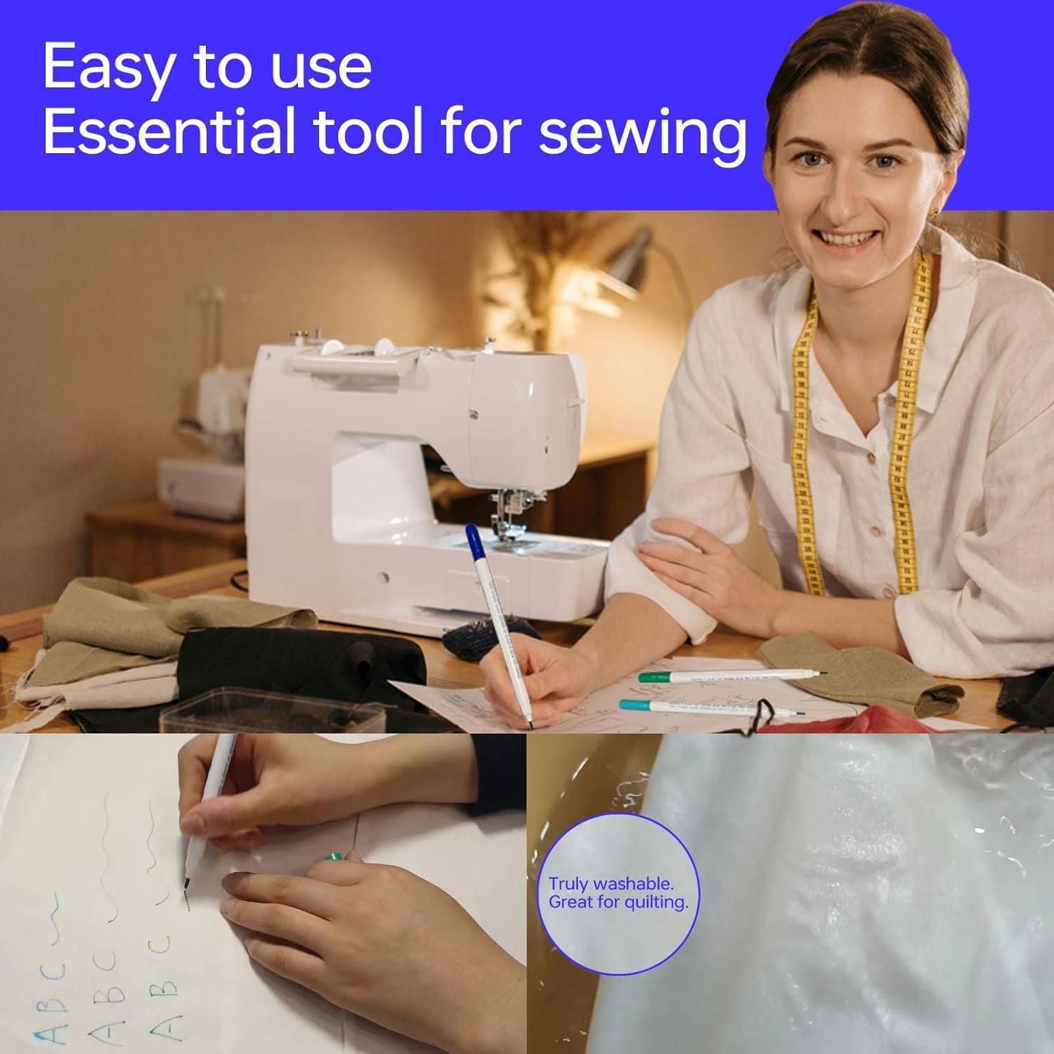 Juego de 12 Marcadores de Tela Borrables Dinggaogao 0.5-0.7mm