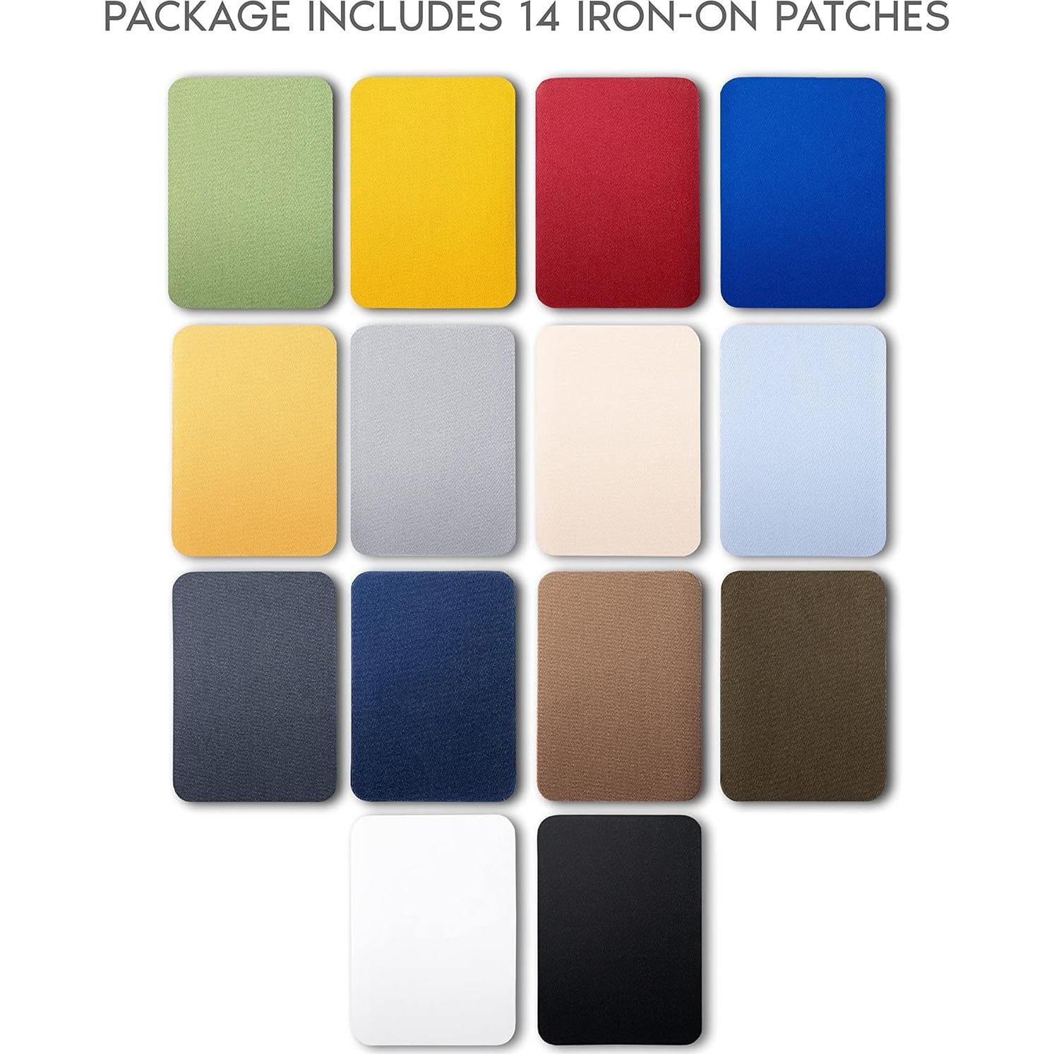 ZEFFFKA Kit de 14 Parches de Tela para Planchar 100% Algodón