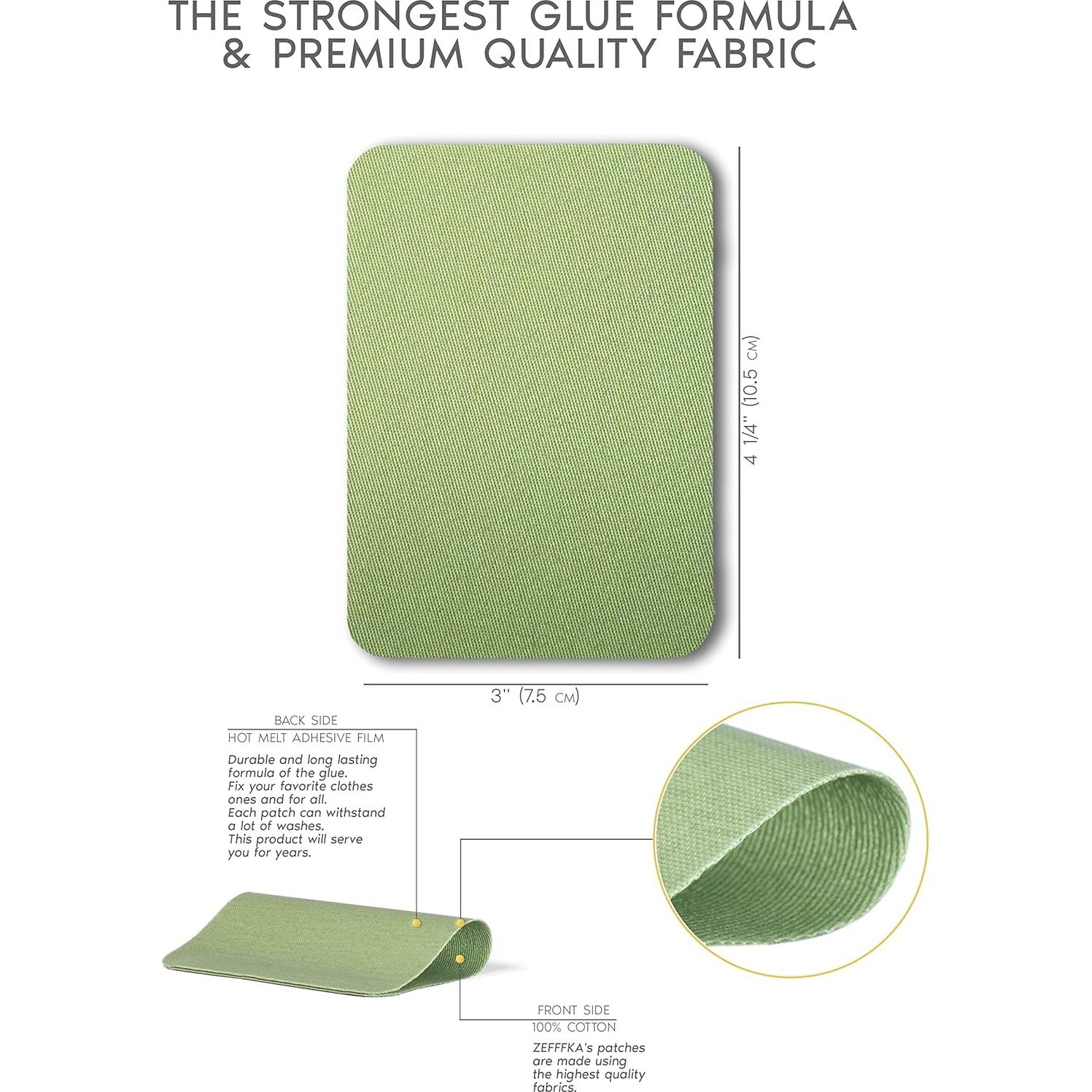 ZEFFFKA Kit de 14 Parches de Tela para Planchar 100% Algodón