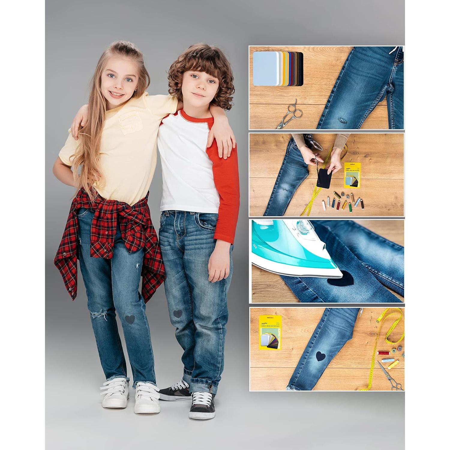 ZEFFFKA Kit de 14 Parches de Tela para Planchar 100% Algodón