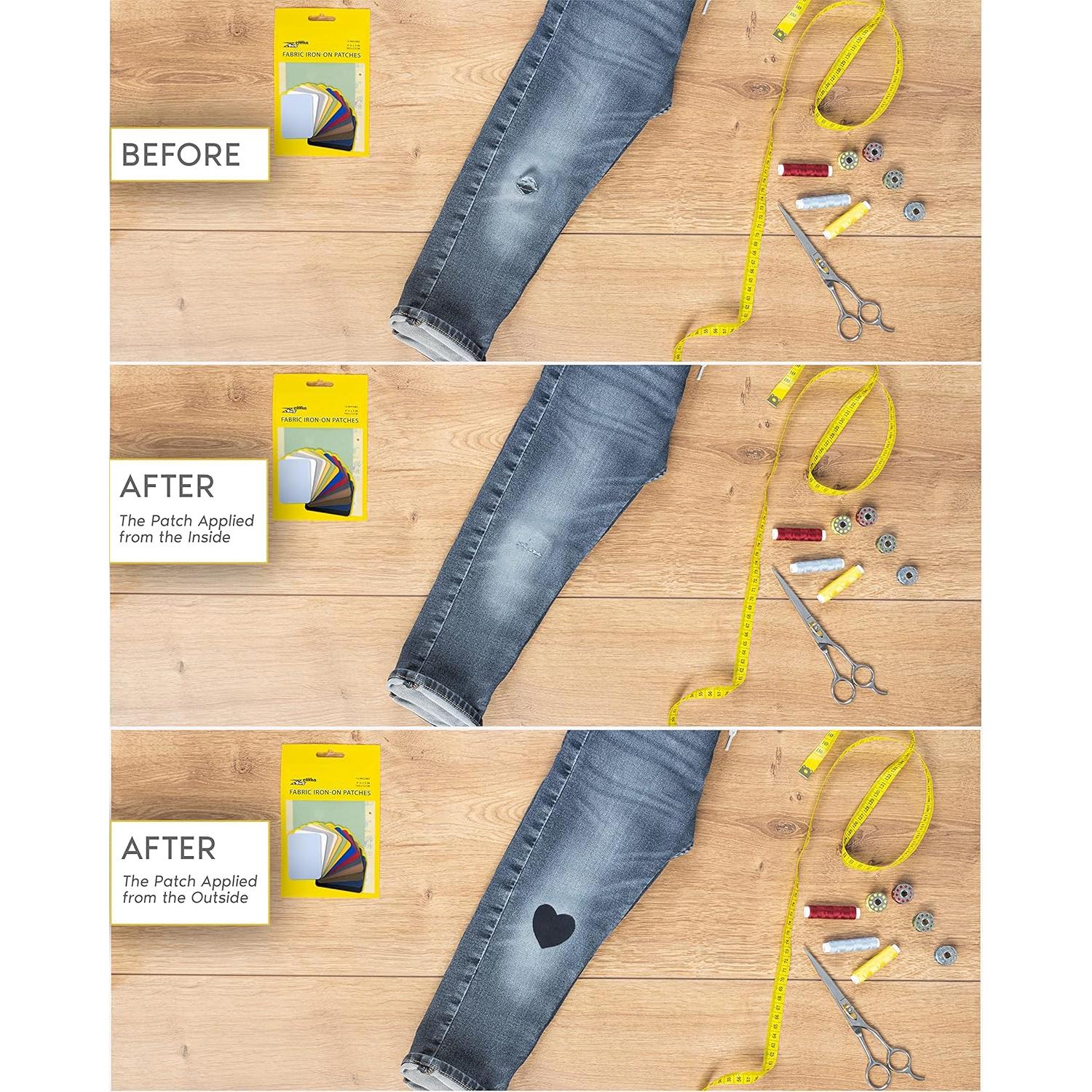 ZEFFFKA Kit de 14 Parches de Tela para Planchar 100% Algodón