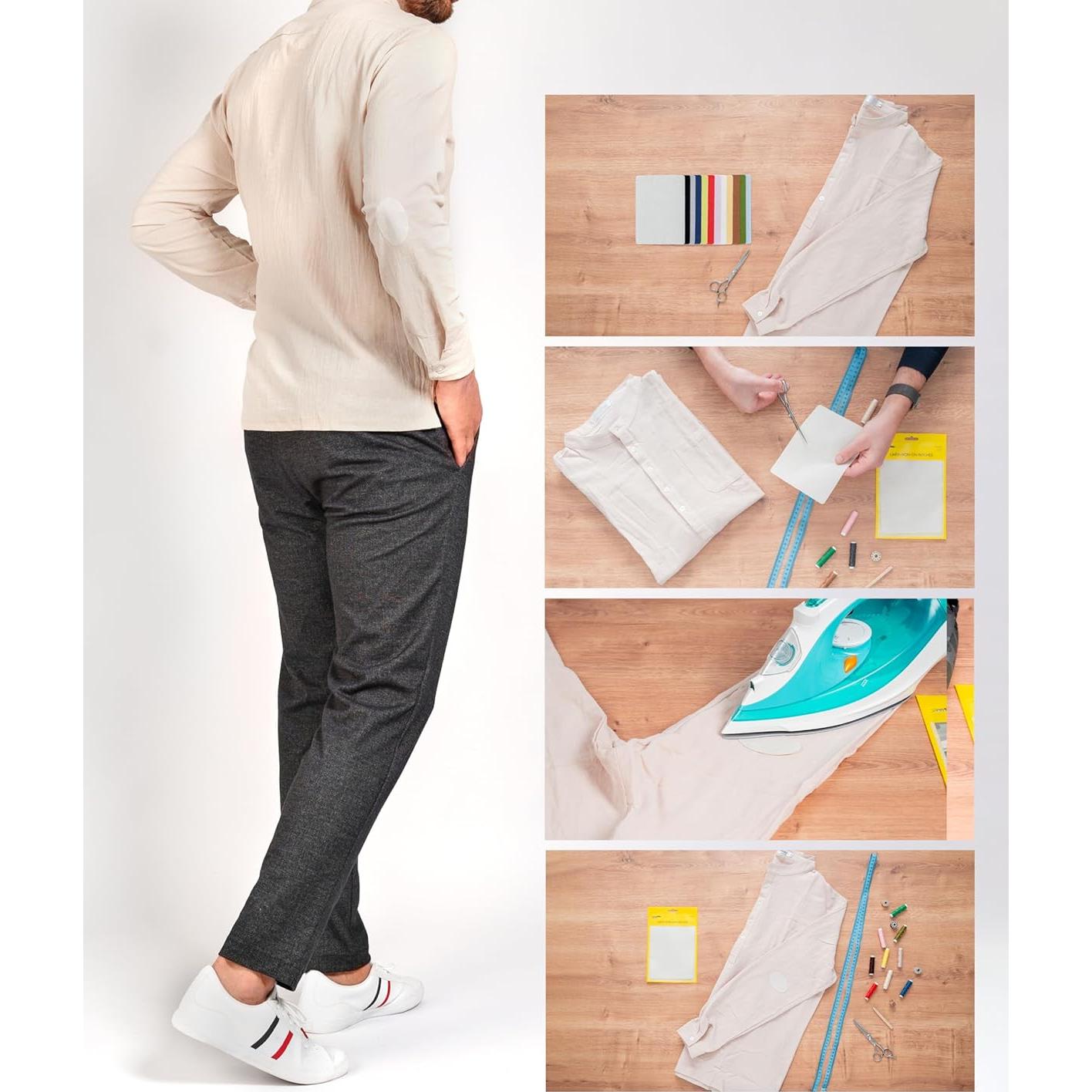 Kit de Parches de Lino para Planchar ZEFFFKA - 12 Unidades 12.7x17.8cm