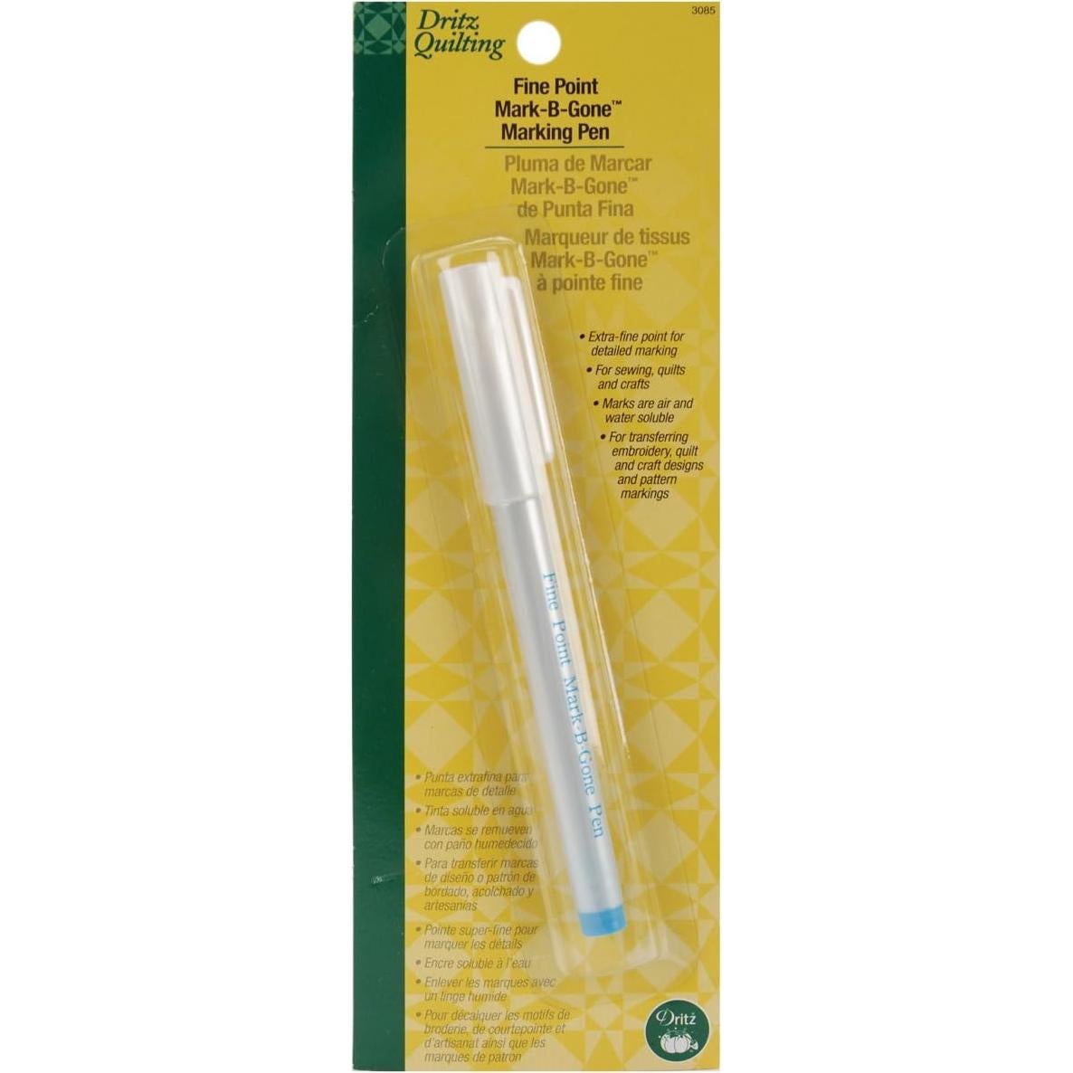 Marcador-B-Gone Dritz Pluma Punta Fina Azul 10g