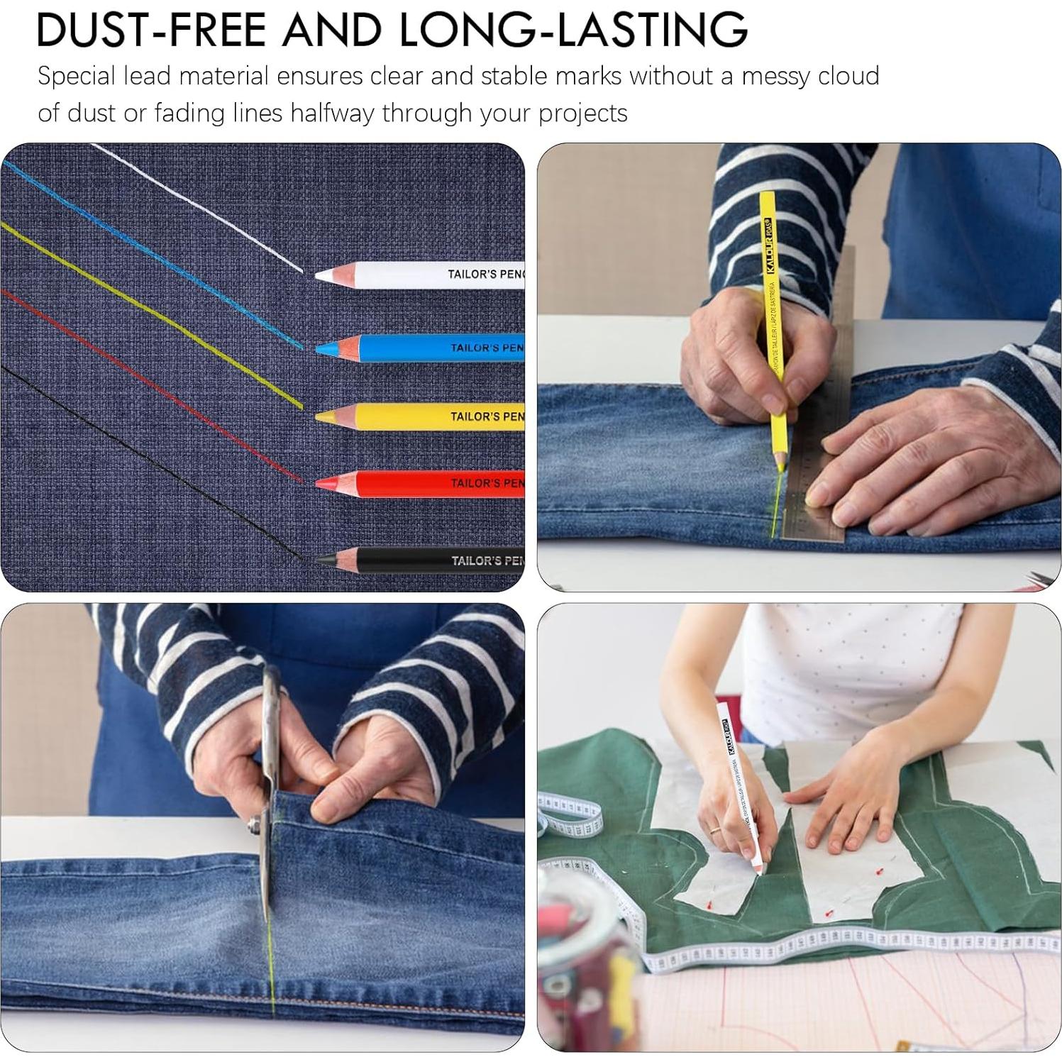 Juego de Lápices de Sastre KALOUR 12 PCS Solubles en Agua