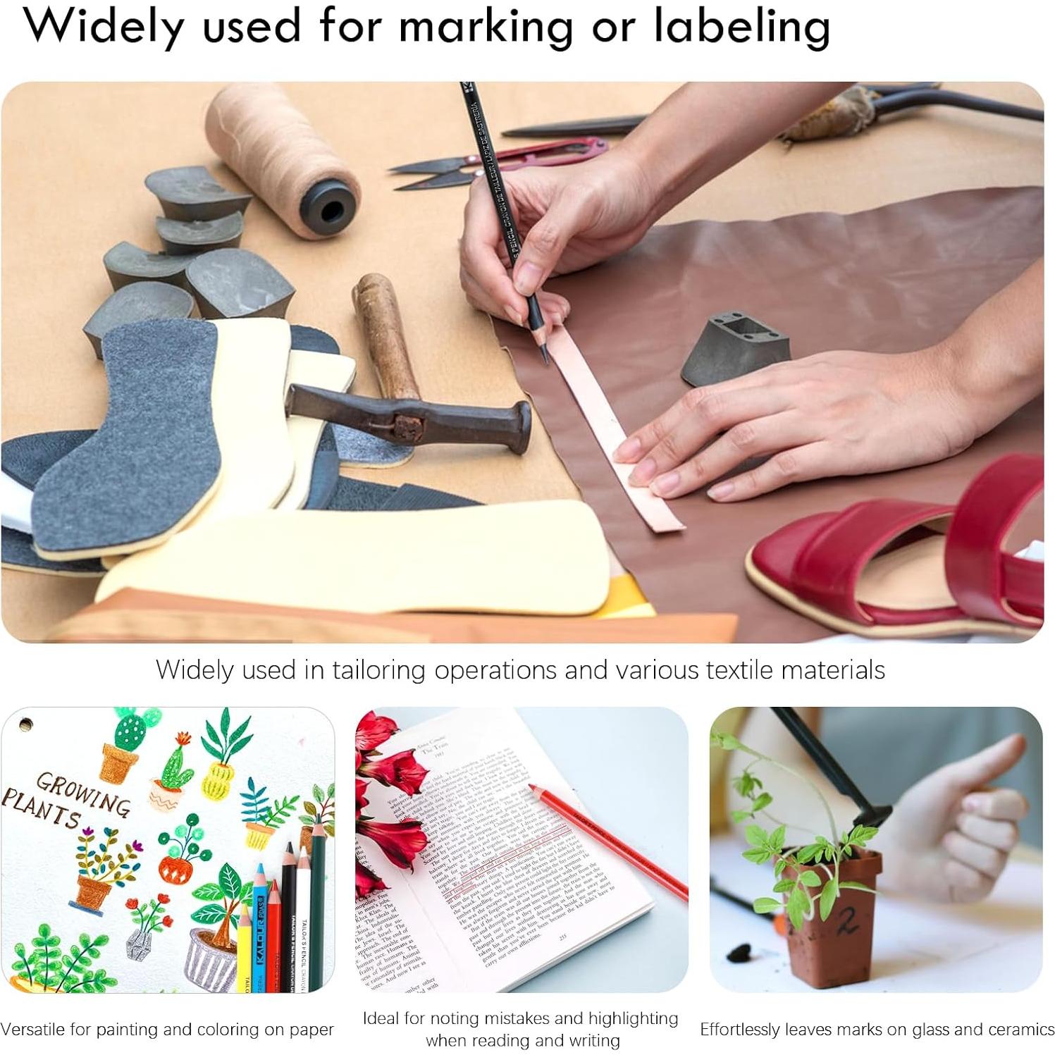 Juego de Lápices de Sastre KALOUR 12 PCS Solubles en Agua