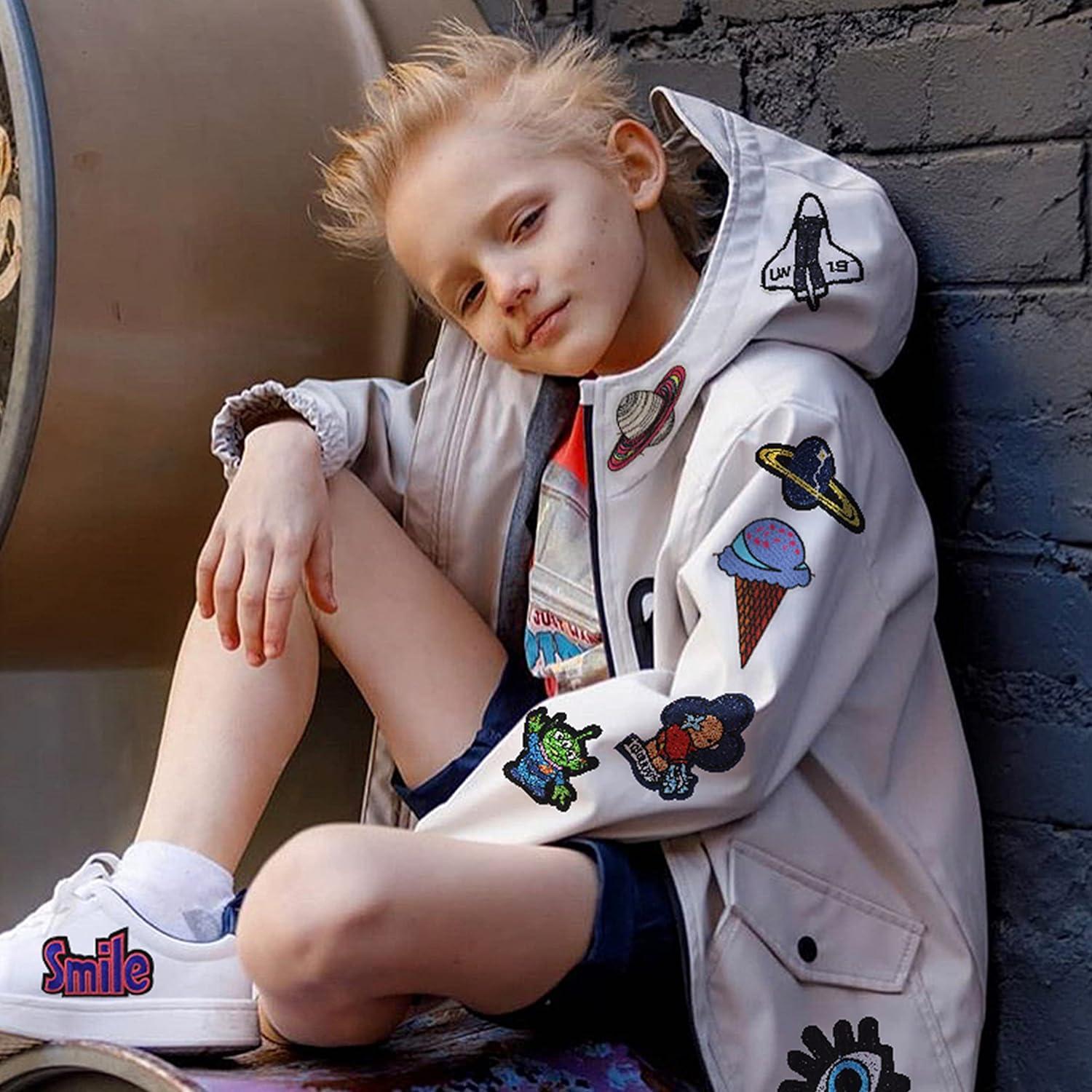 NICEVINYL 72 Parches Bordados Termoadhesivos Aleatorios