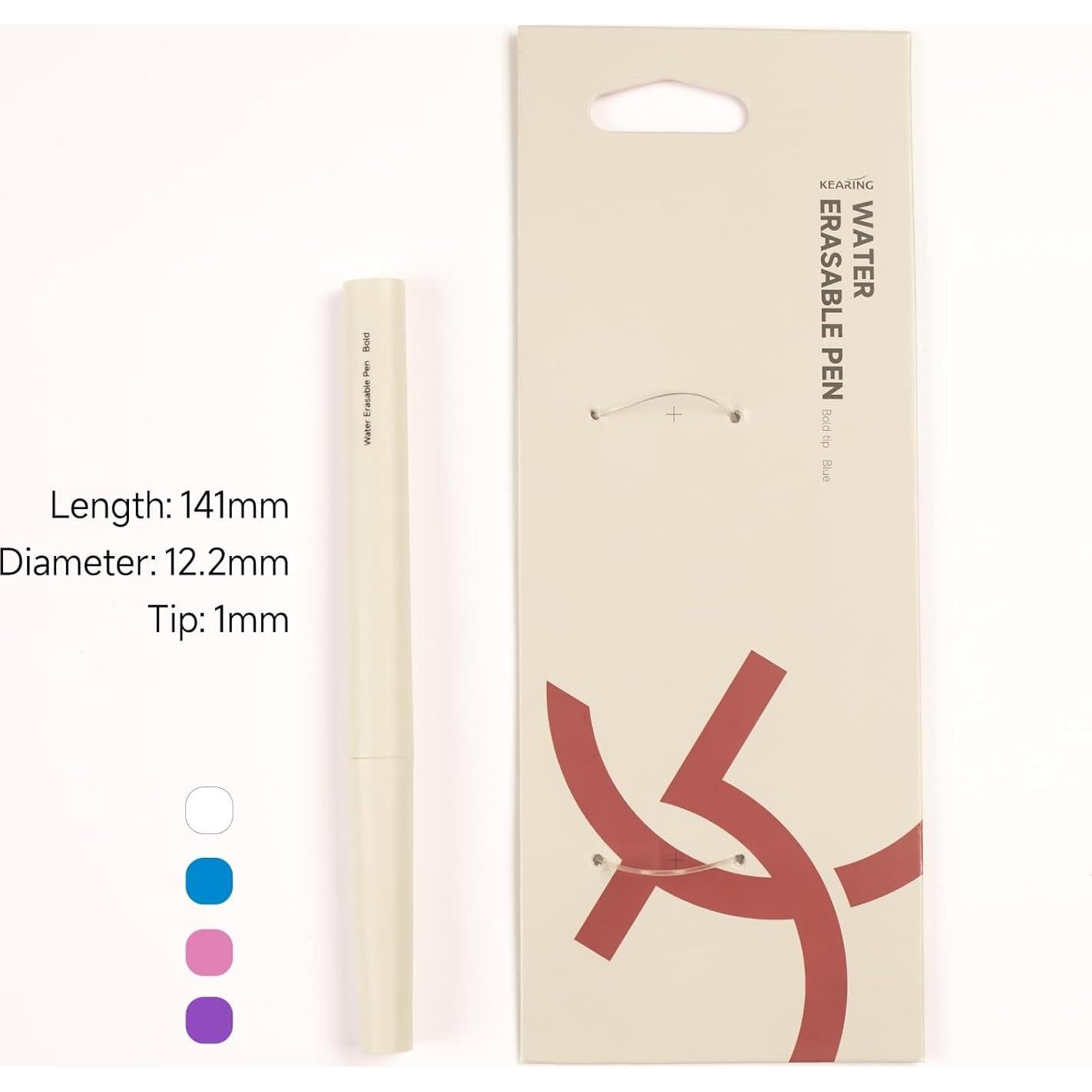 Bolígrafo Borrable KEARING EWW10 para Tela, Tinta Soluble