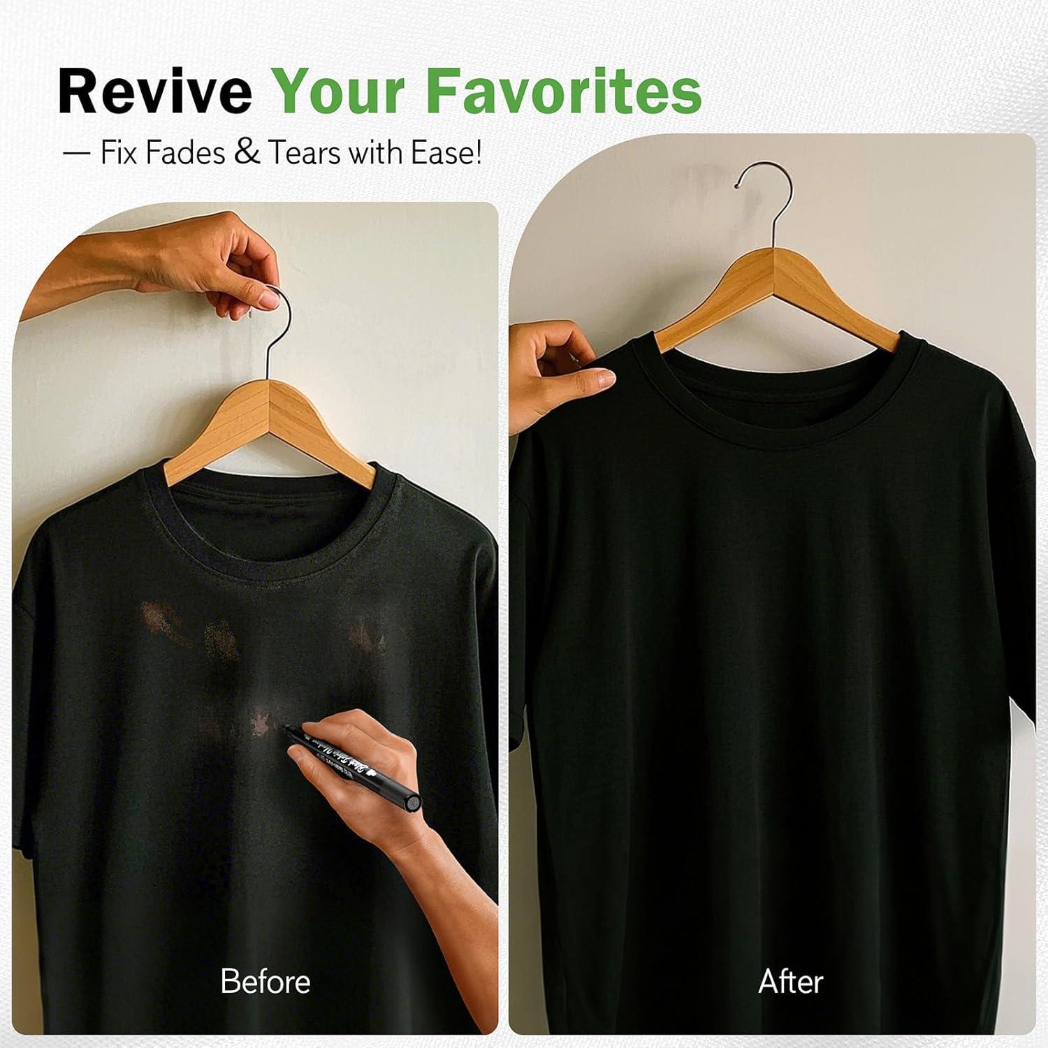 Marcadores de Tela Negros Gain-Art Doble Punta 5 Piezas