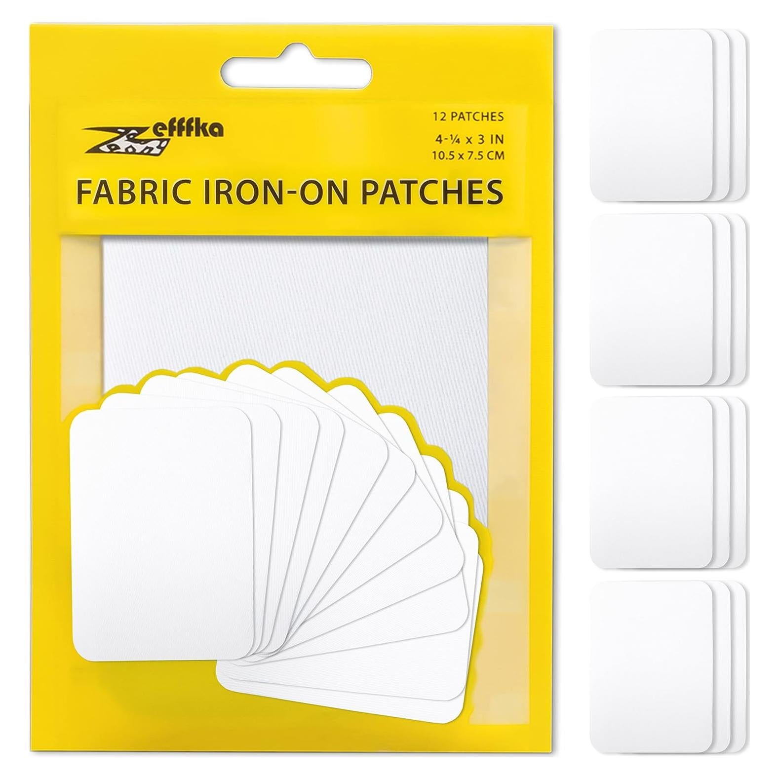 Parches de Tela para Planchar ZEFFFKA 12 Piezas 100% Algodón